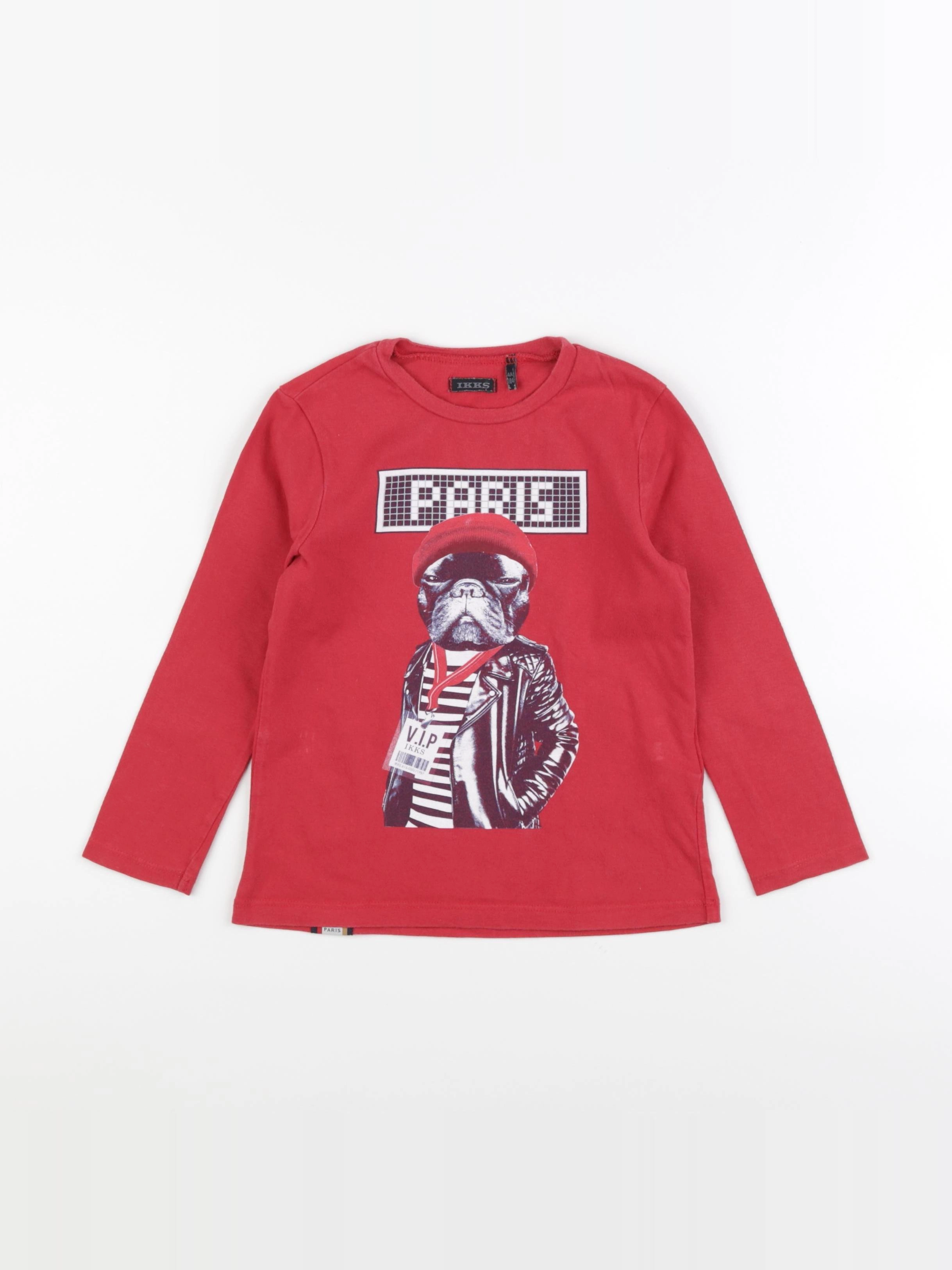 IKKS - tee-shirt rouge - 4 ans