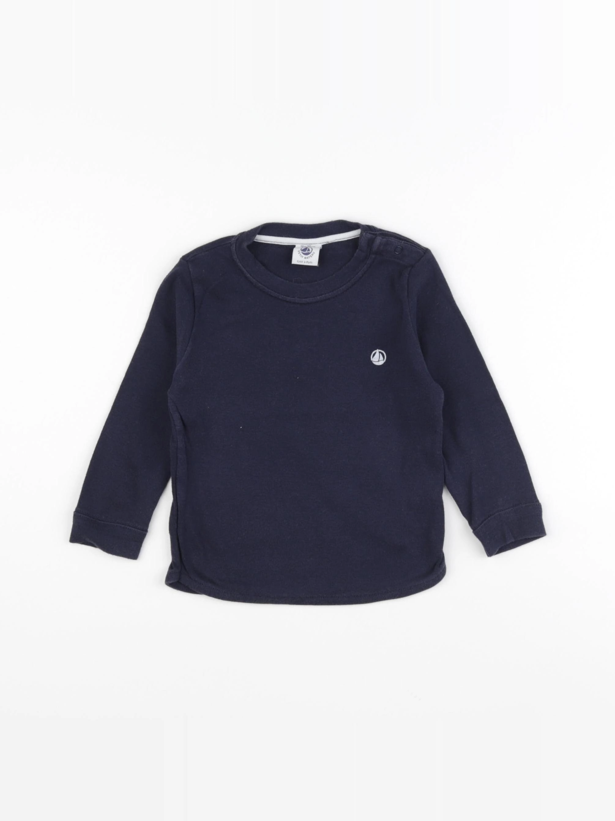 Petit Bateau - tee-shirt bleu - 18 mois