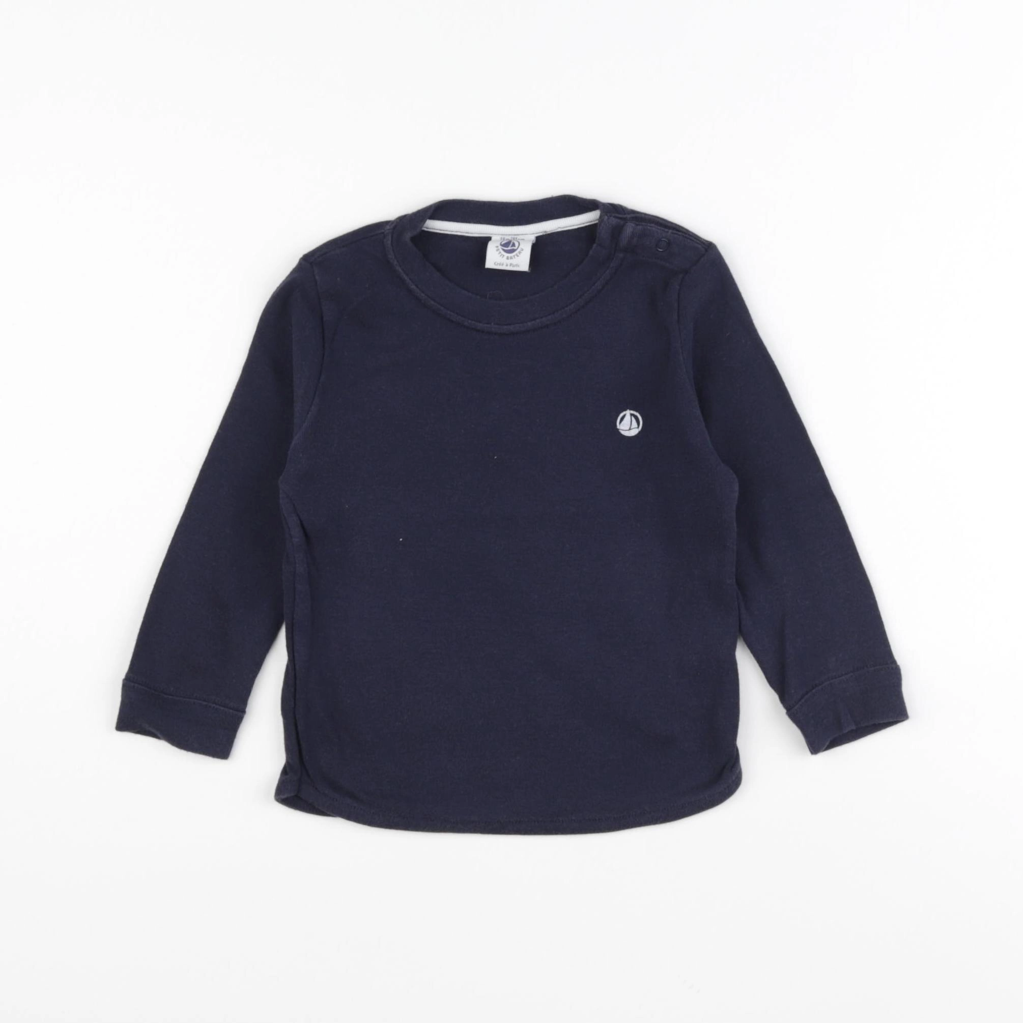 Petit Bateau - tee-shirt bleu - 18 mois