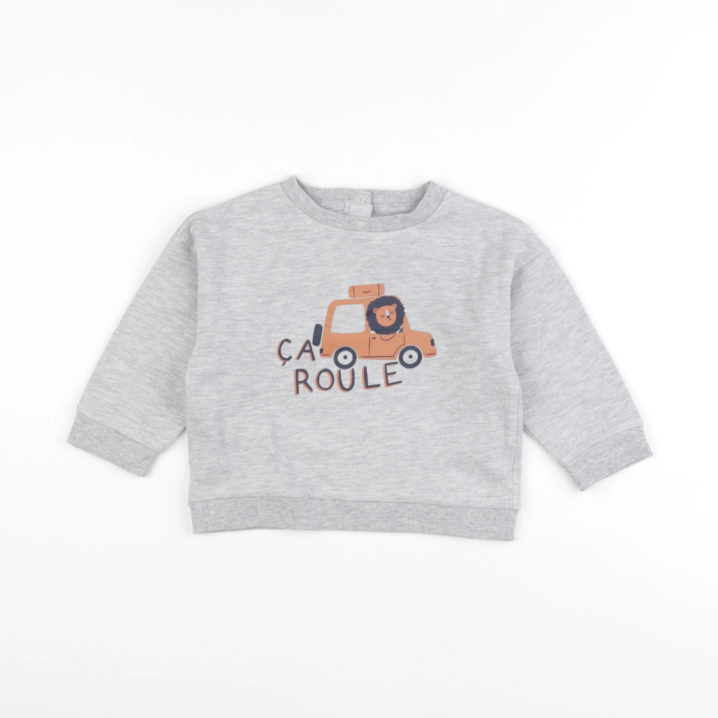 Vertbaudet - sweat gris - 18 mois