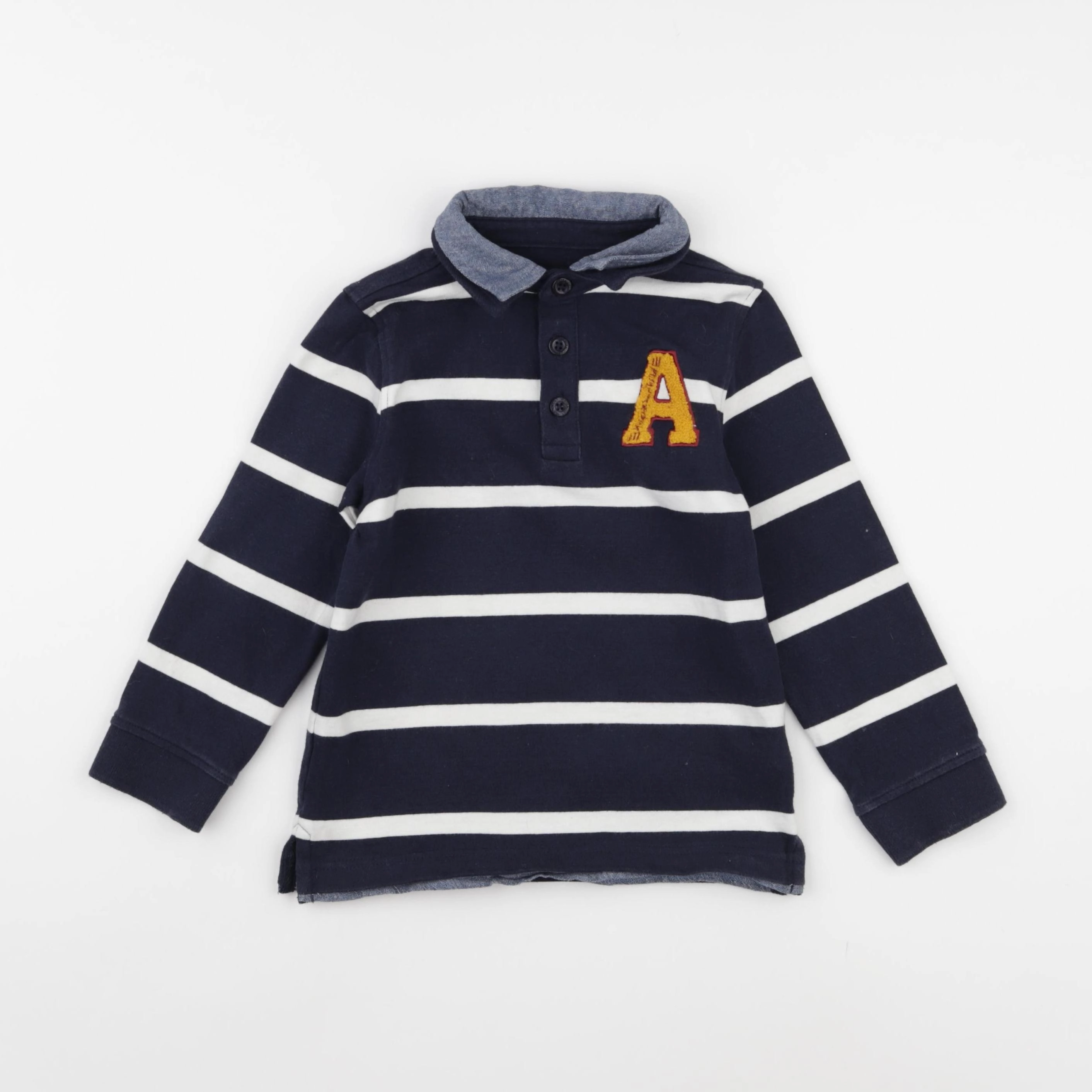 Vertbaudet - polo bleu - 6 ans