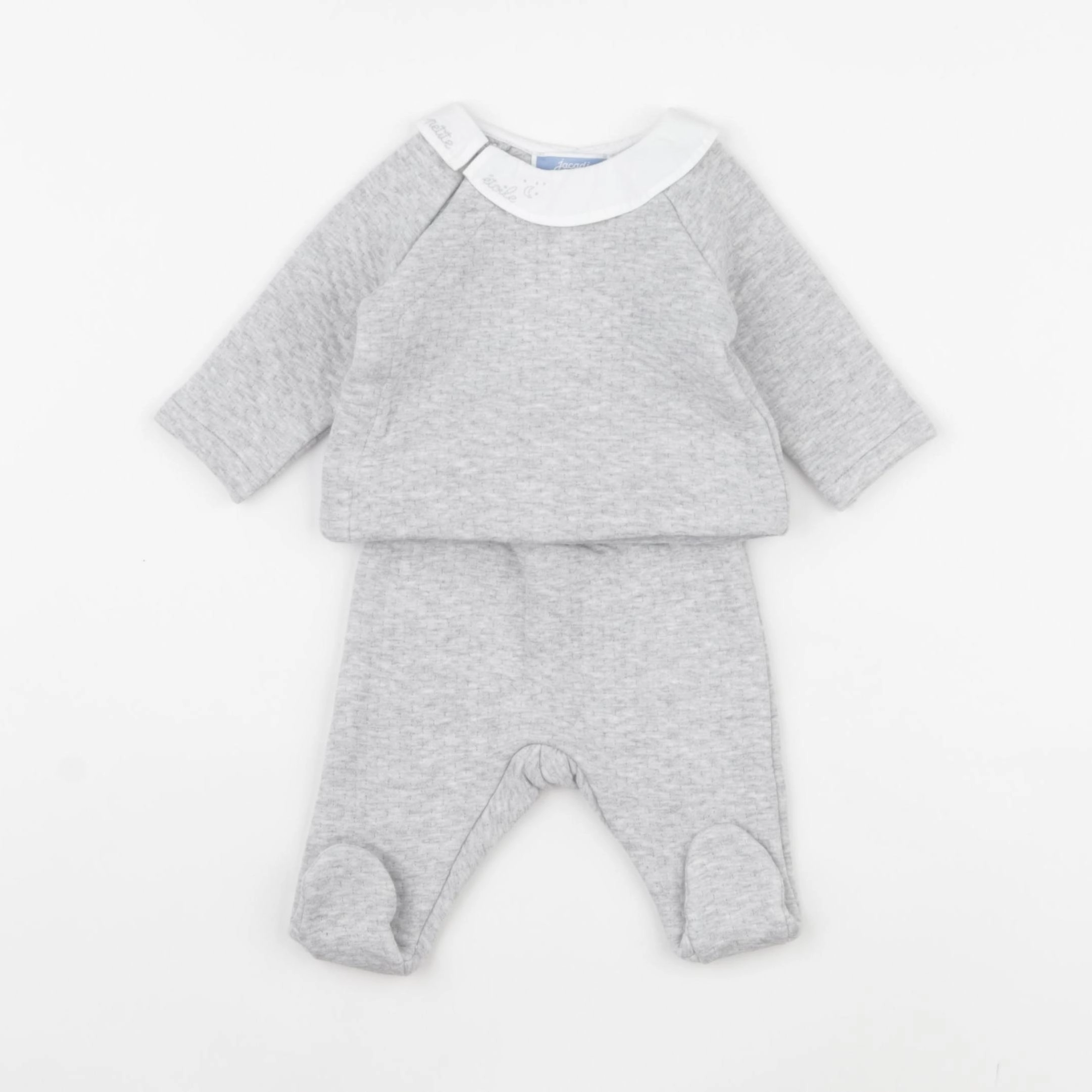 Jacadi - pyjama coton gris - 1 mois