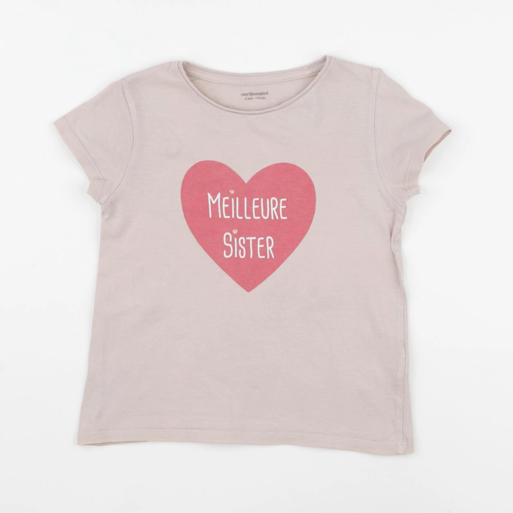 Vertbaudet - tee-shirt rose - 5 ans