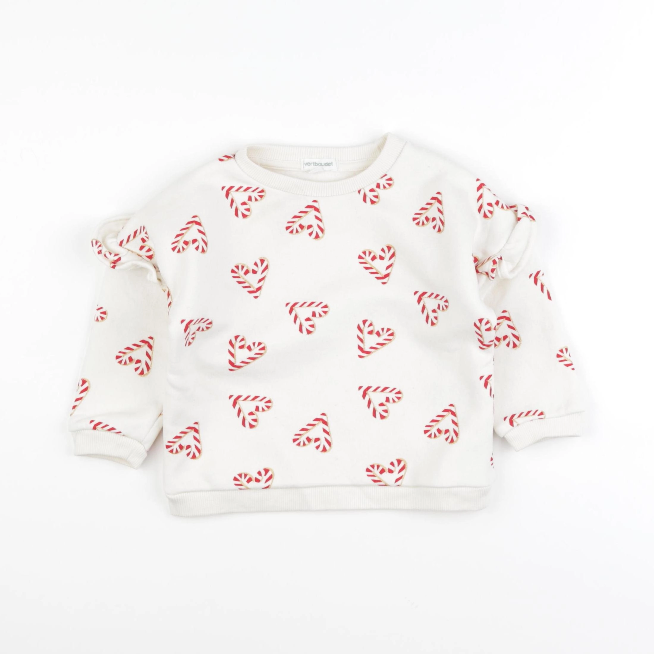 Vertbaudet - sweat blanc - 2 ans