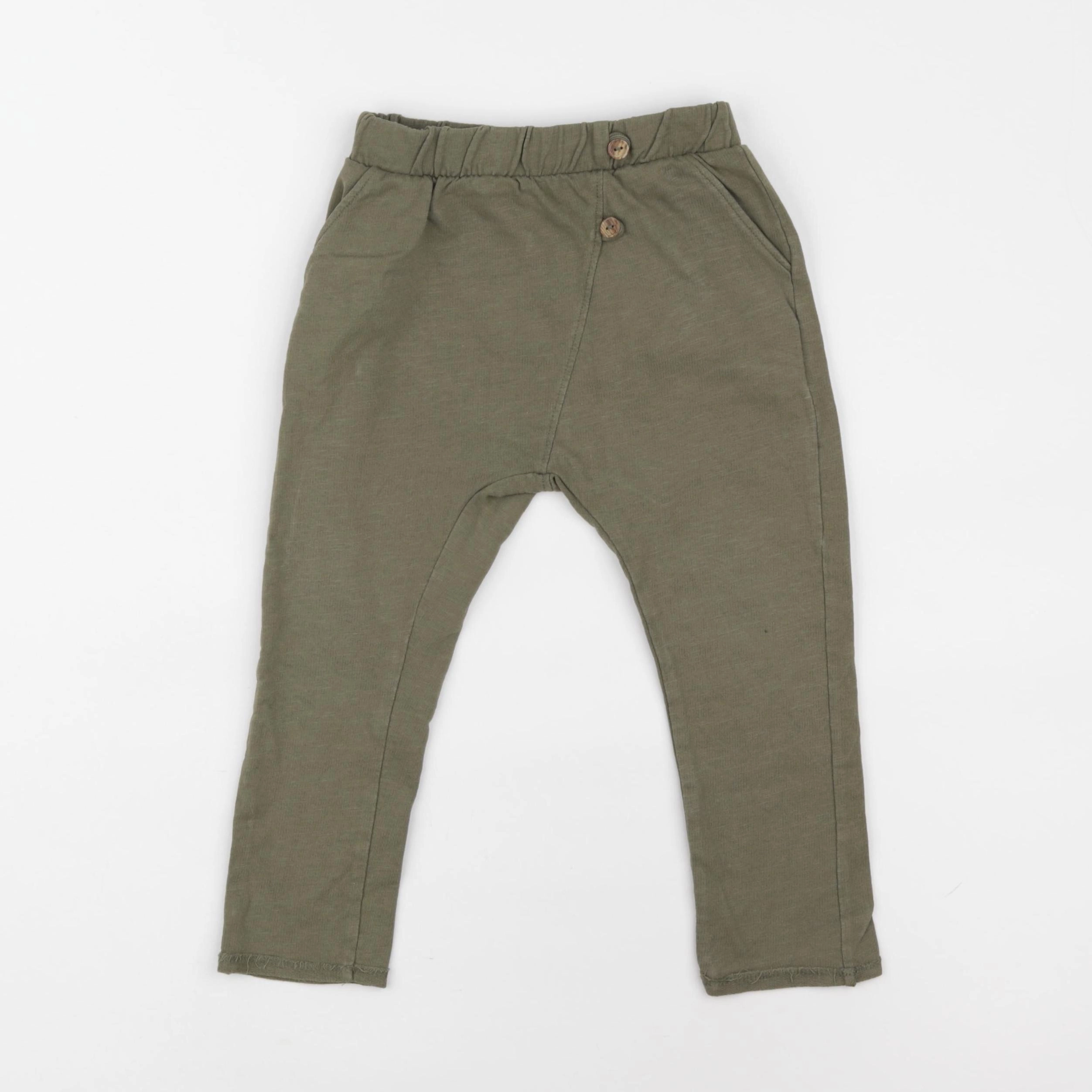 Vertbaudet - pantalon vert - 24 mois