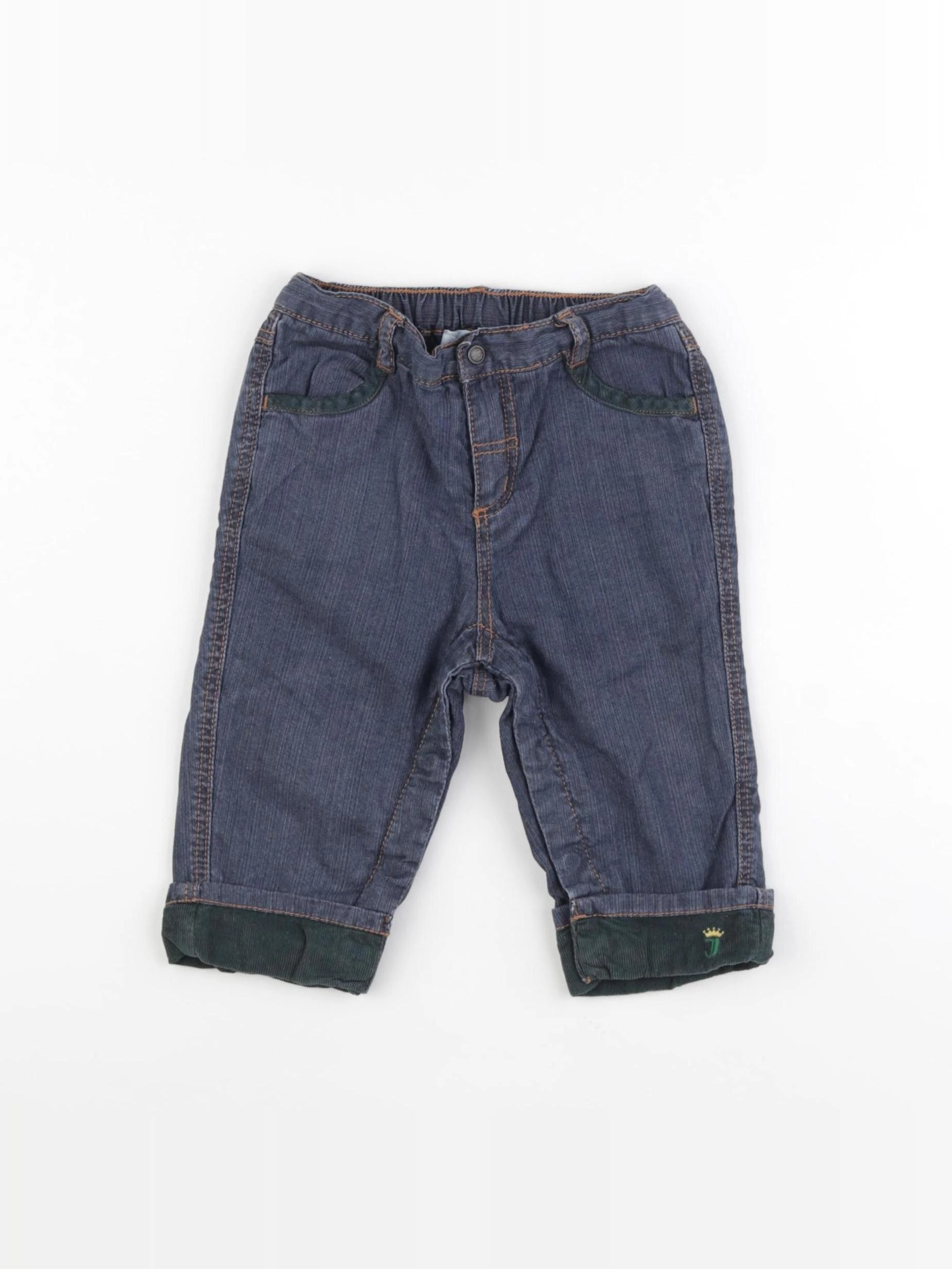 Jacadi - jean doublé bleu - 12 mois