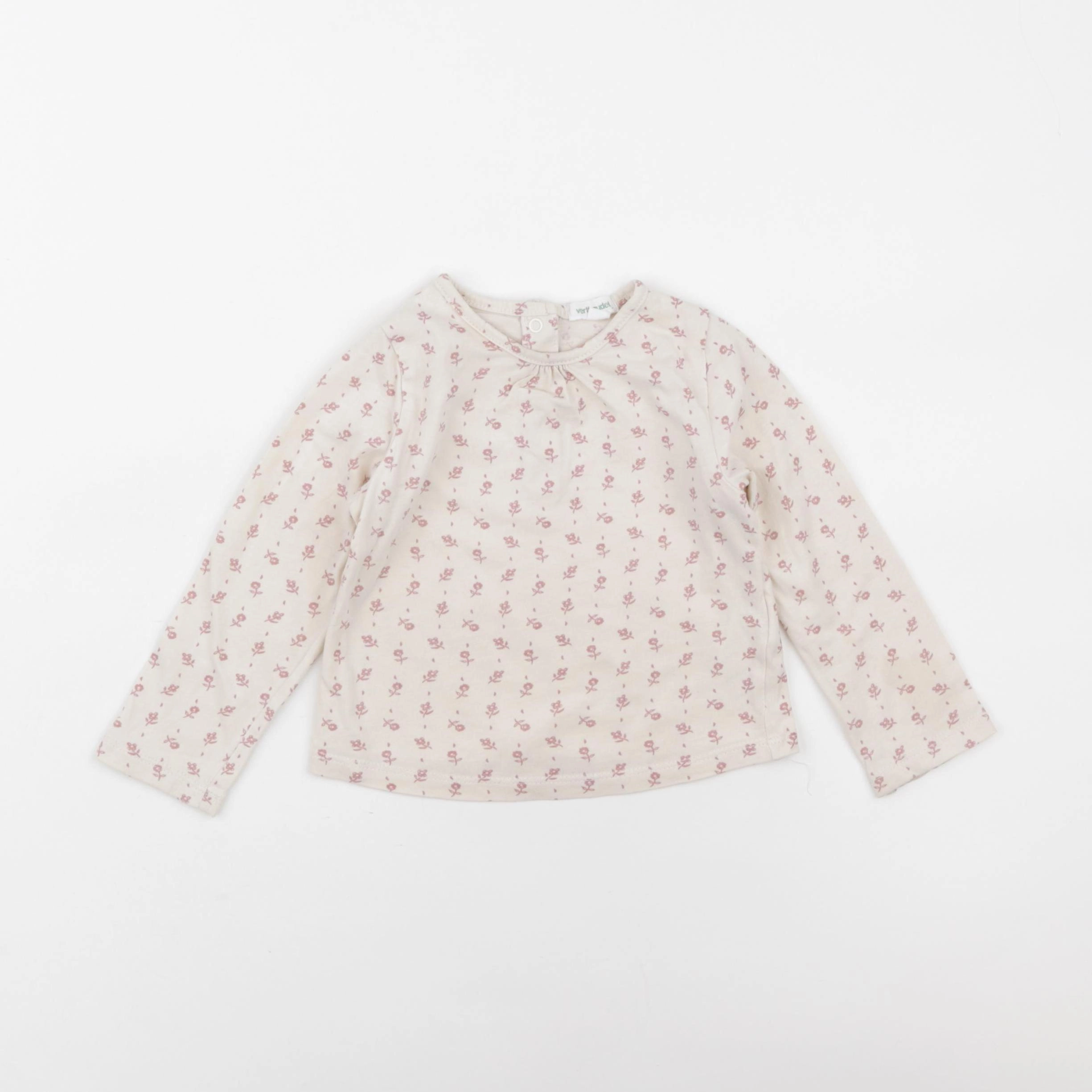 Vertbaudet - tee-shirt beige - 18 mois