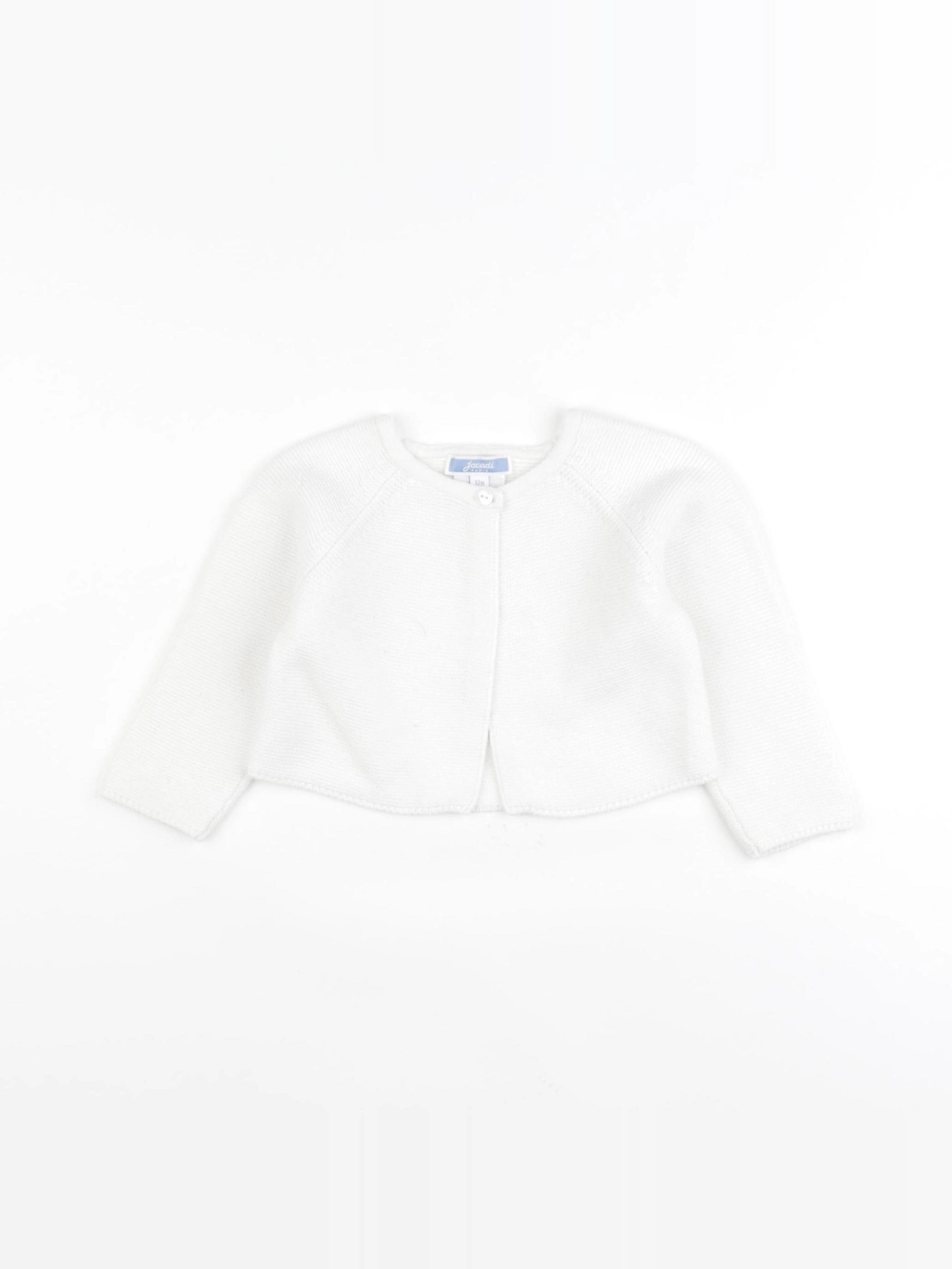 Jacadi - gilet blanc - 12 mois