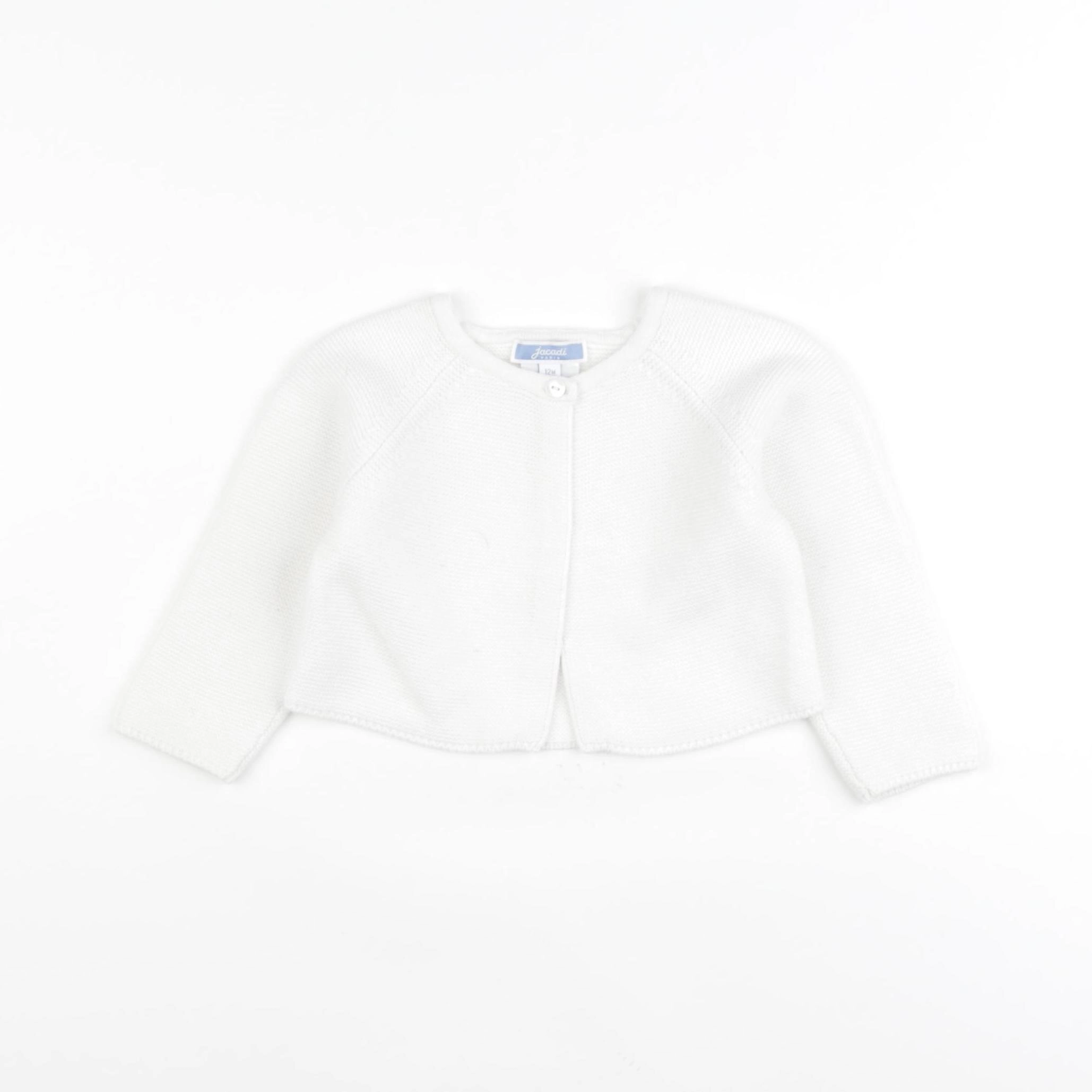 Jacadi - gilet blanc - 12 mois