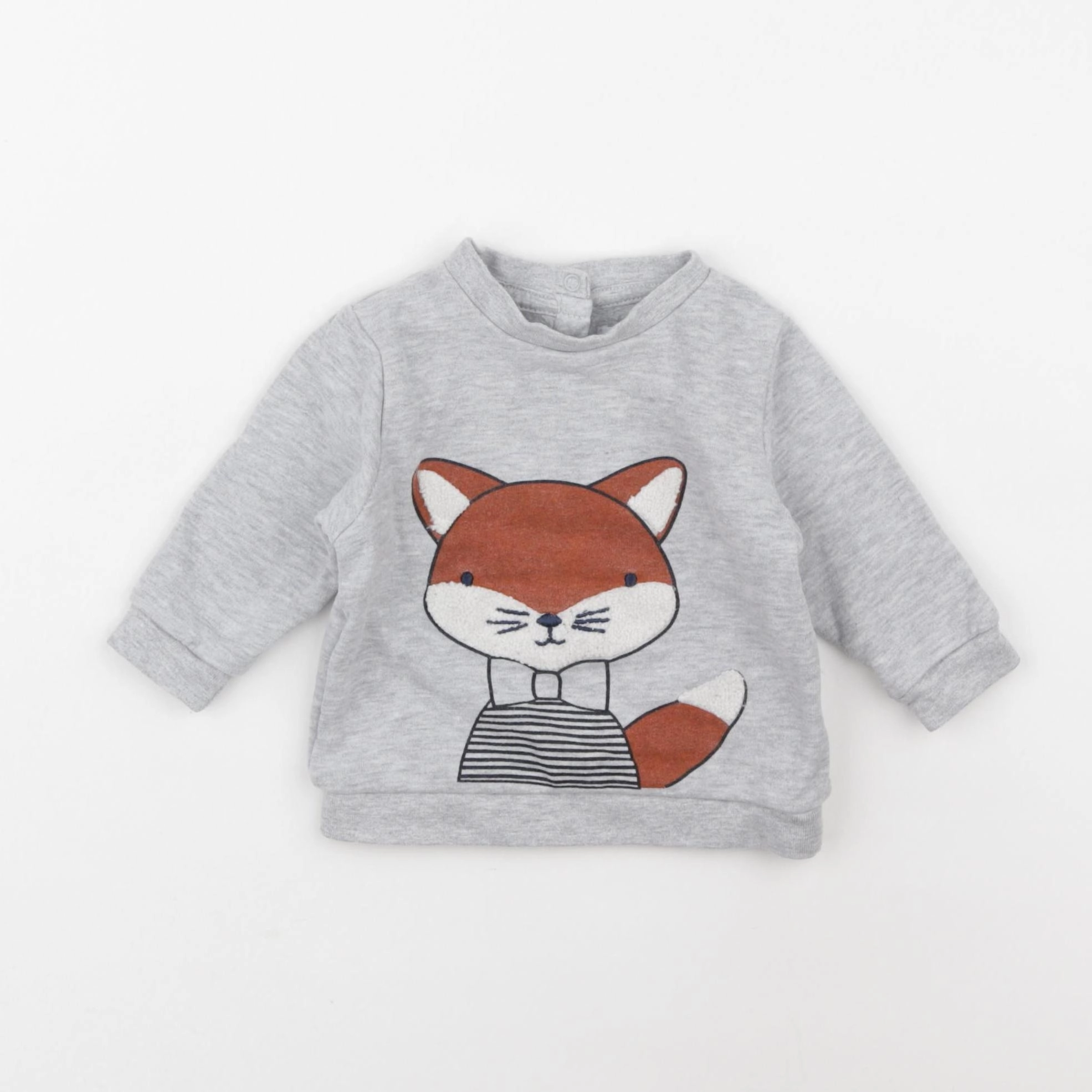 Vertbaudet - sweat gris - 3 mois