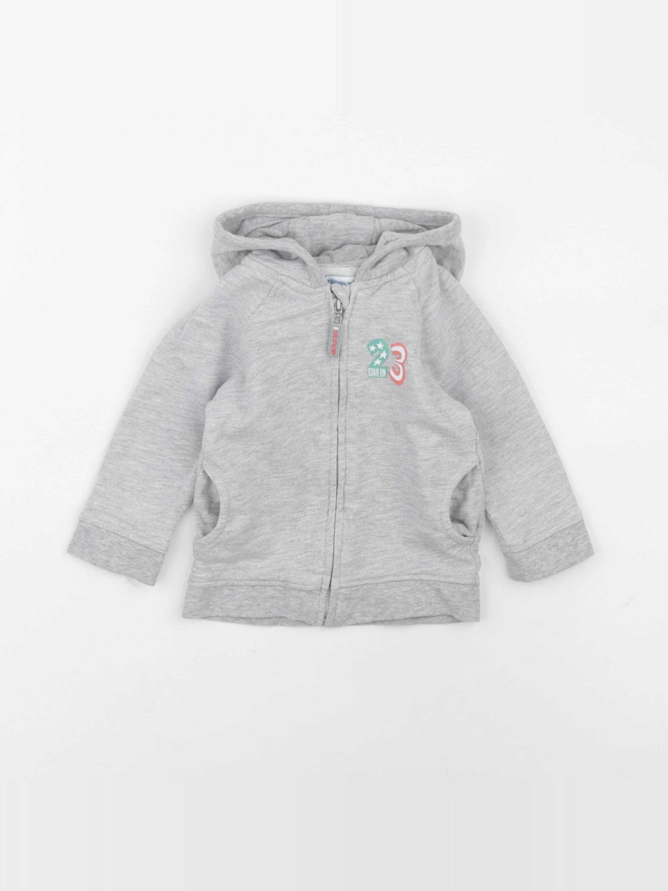 Vertbaudet - sweat gris - 12 mois
