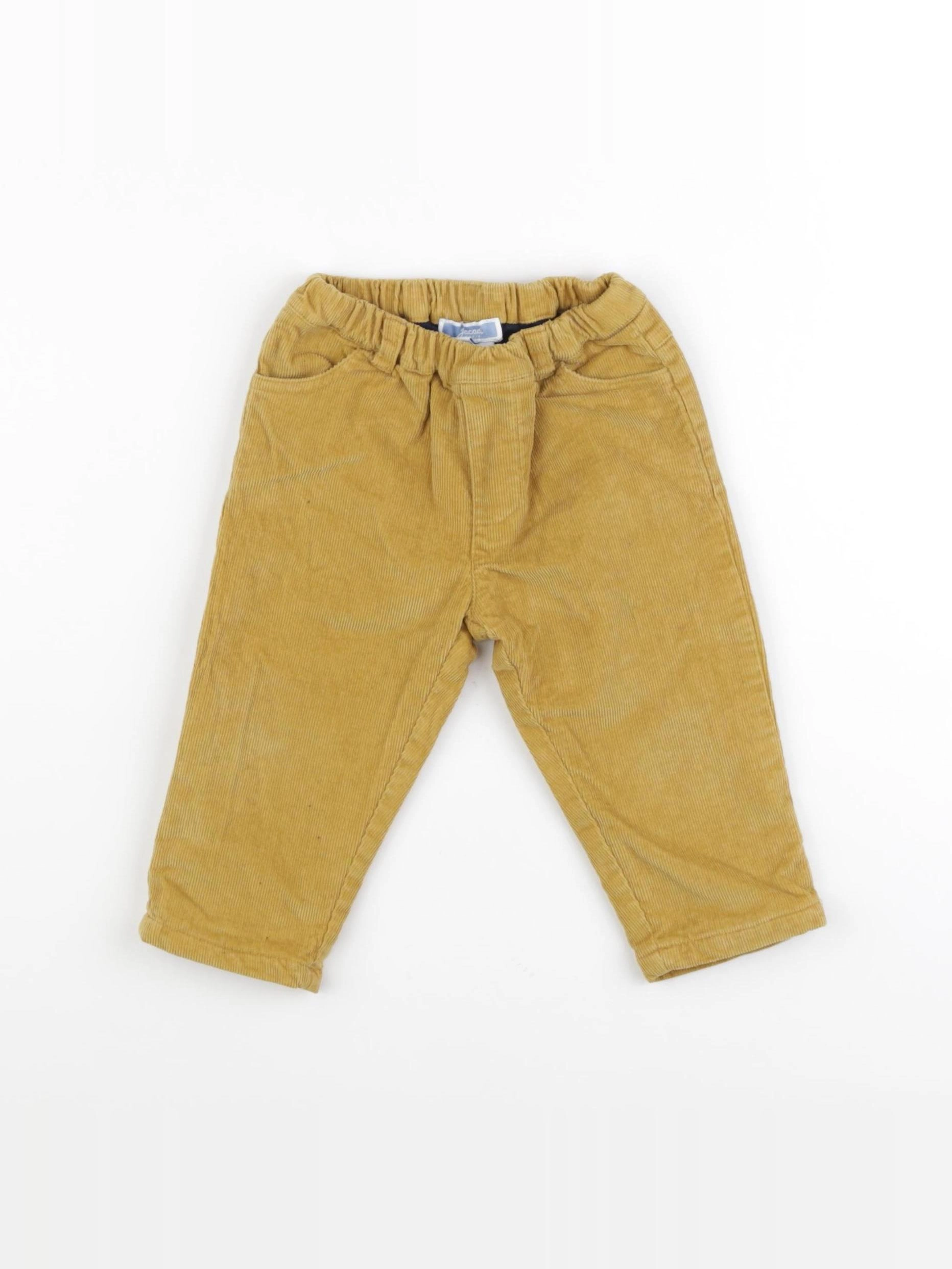 Jacadi - pantalon doublé jaune - 12 mois