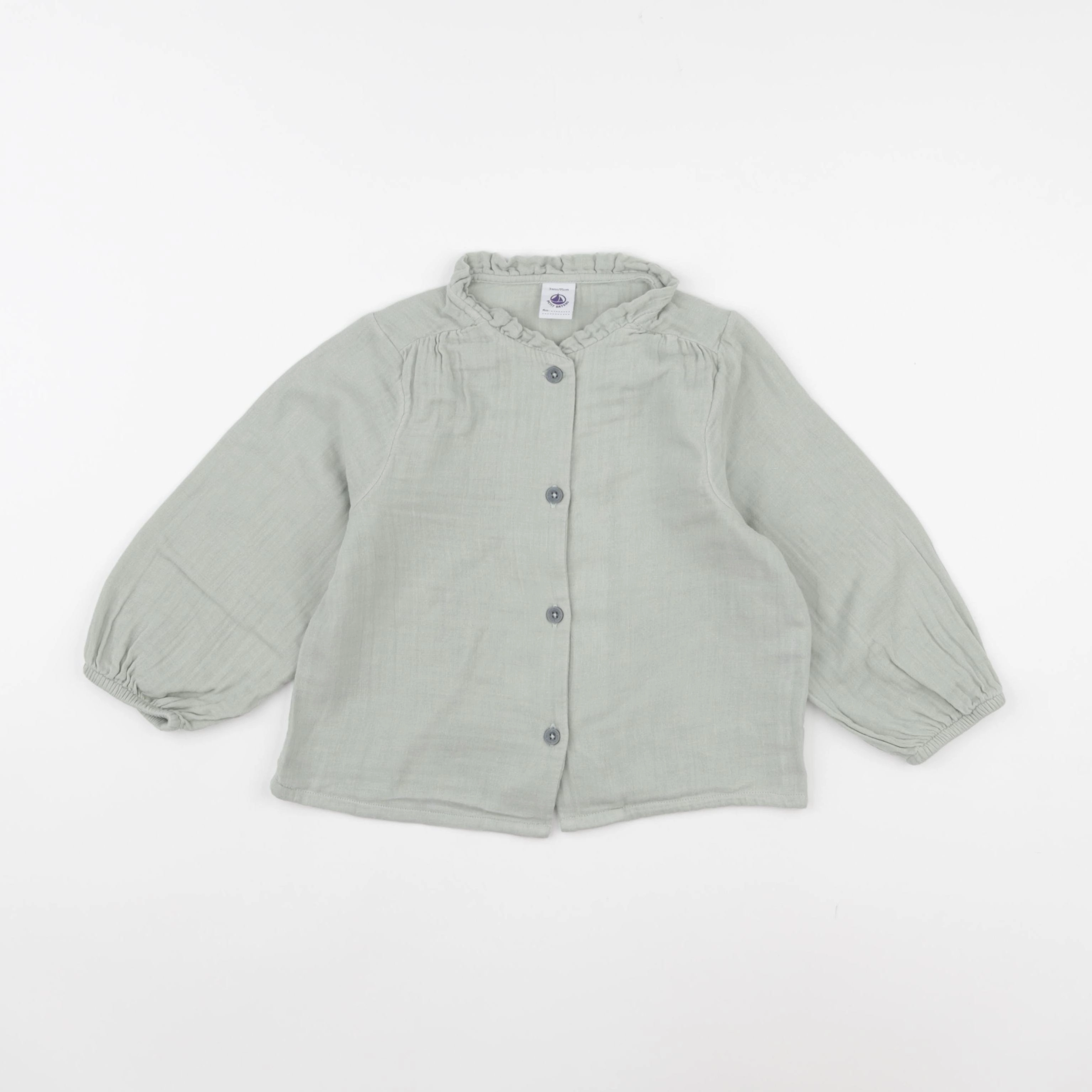 Petit Bateau - blouse vert - 3 ans