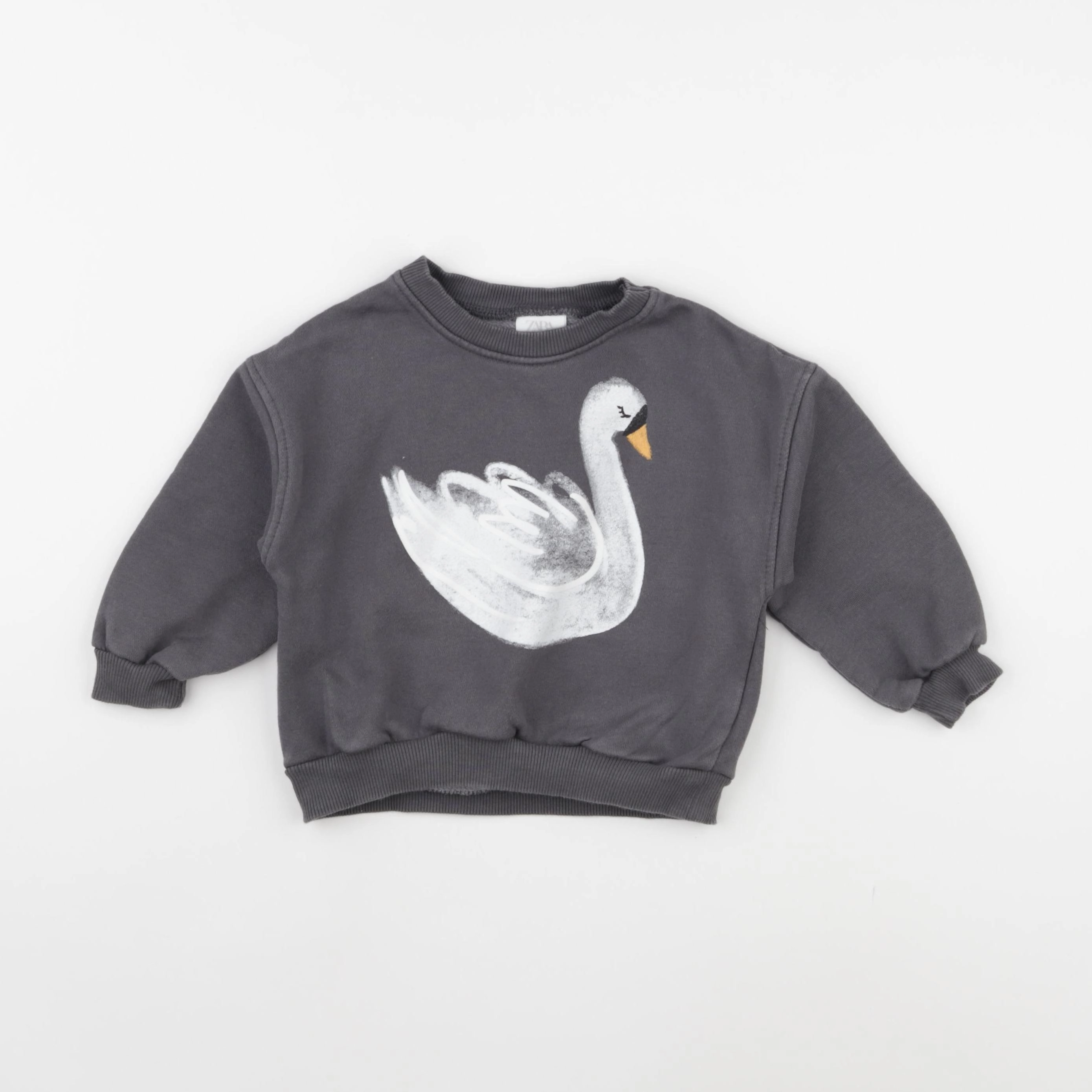 Zara - sweat imprimé au dos gris - 3 ans
