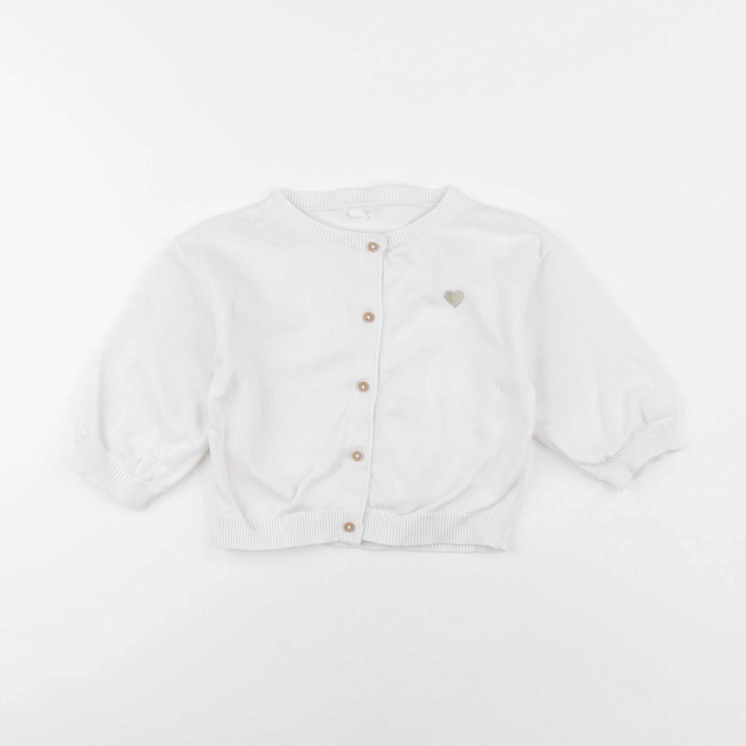 Vertbaudet - gilet blanc - 18 mois