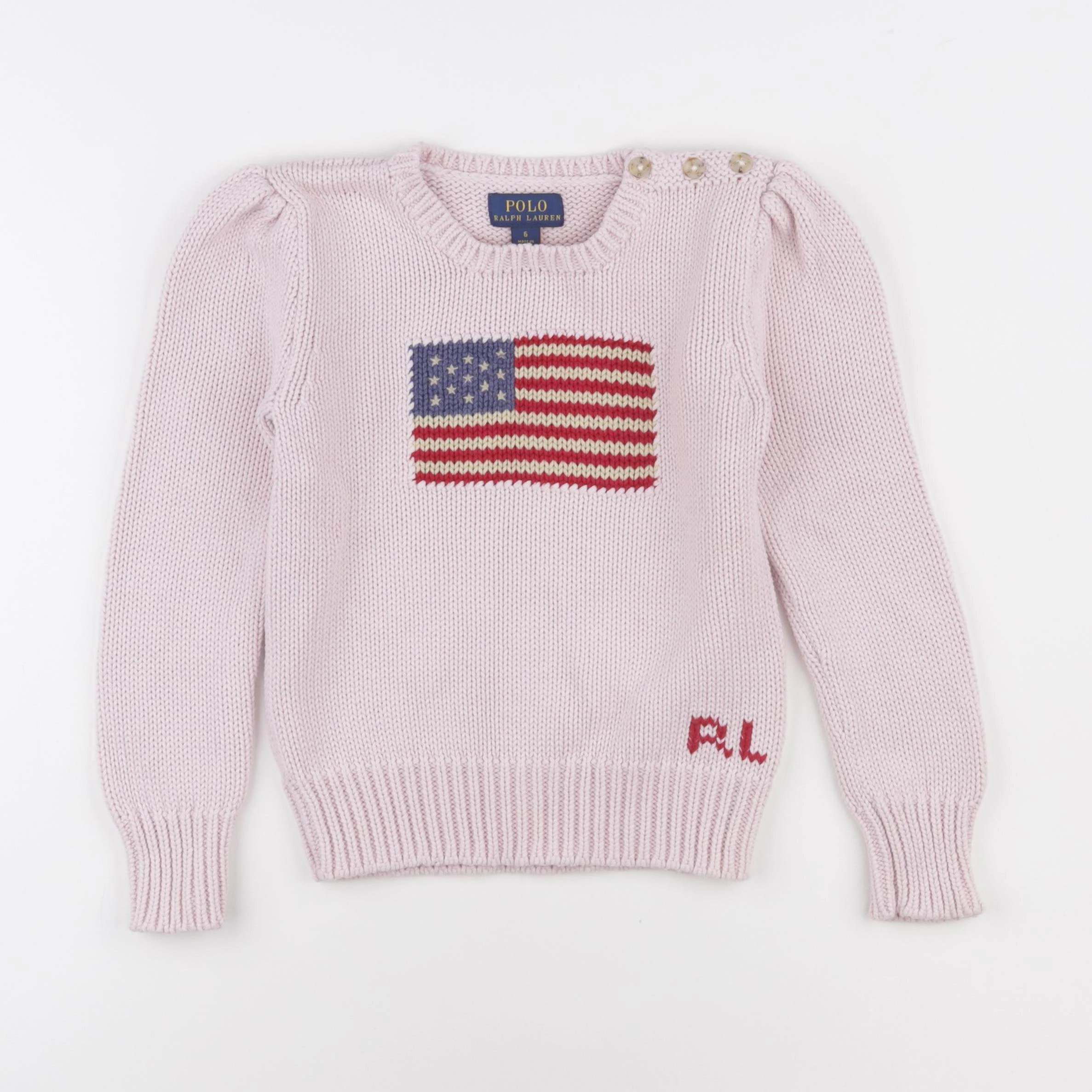 Ralph Lauren - pull rose - 6 ans