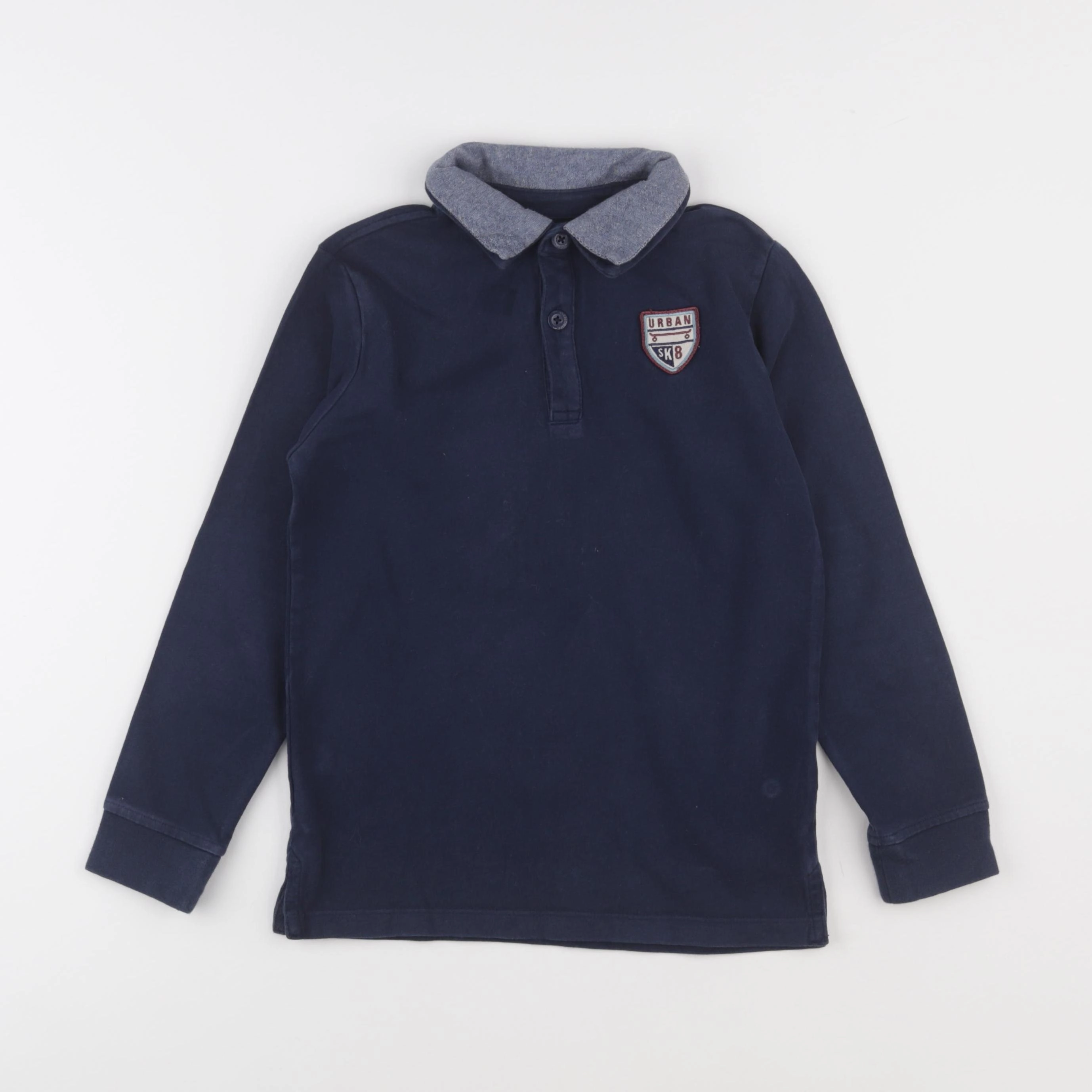 Vertbaudet - polo bleu - 8 ans