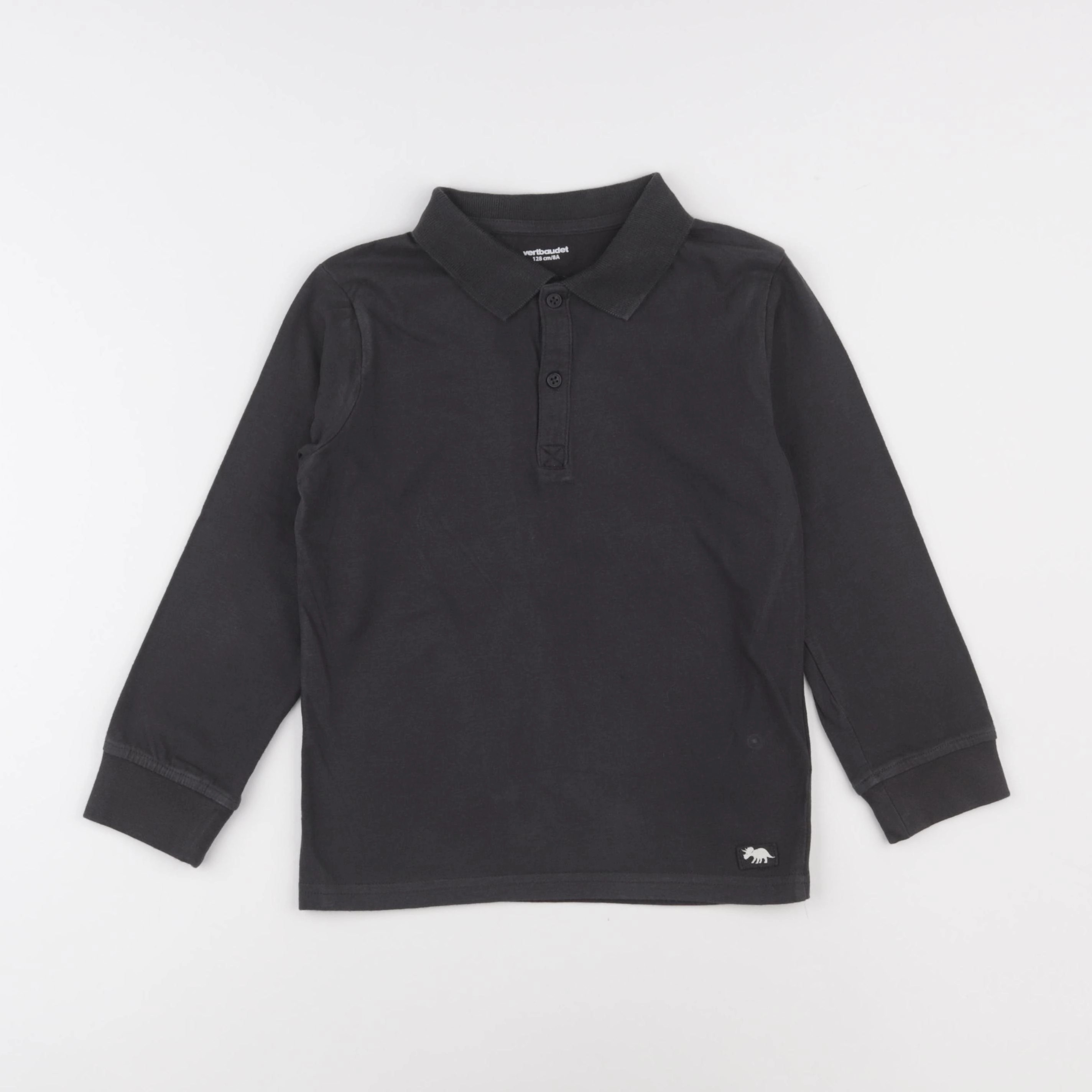 Vertbaudet - polo gris - 8 ans