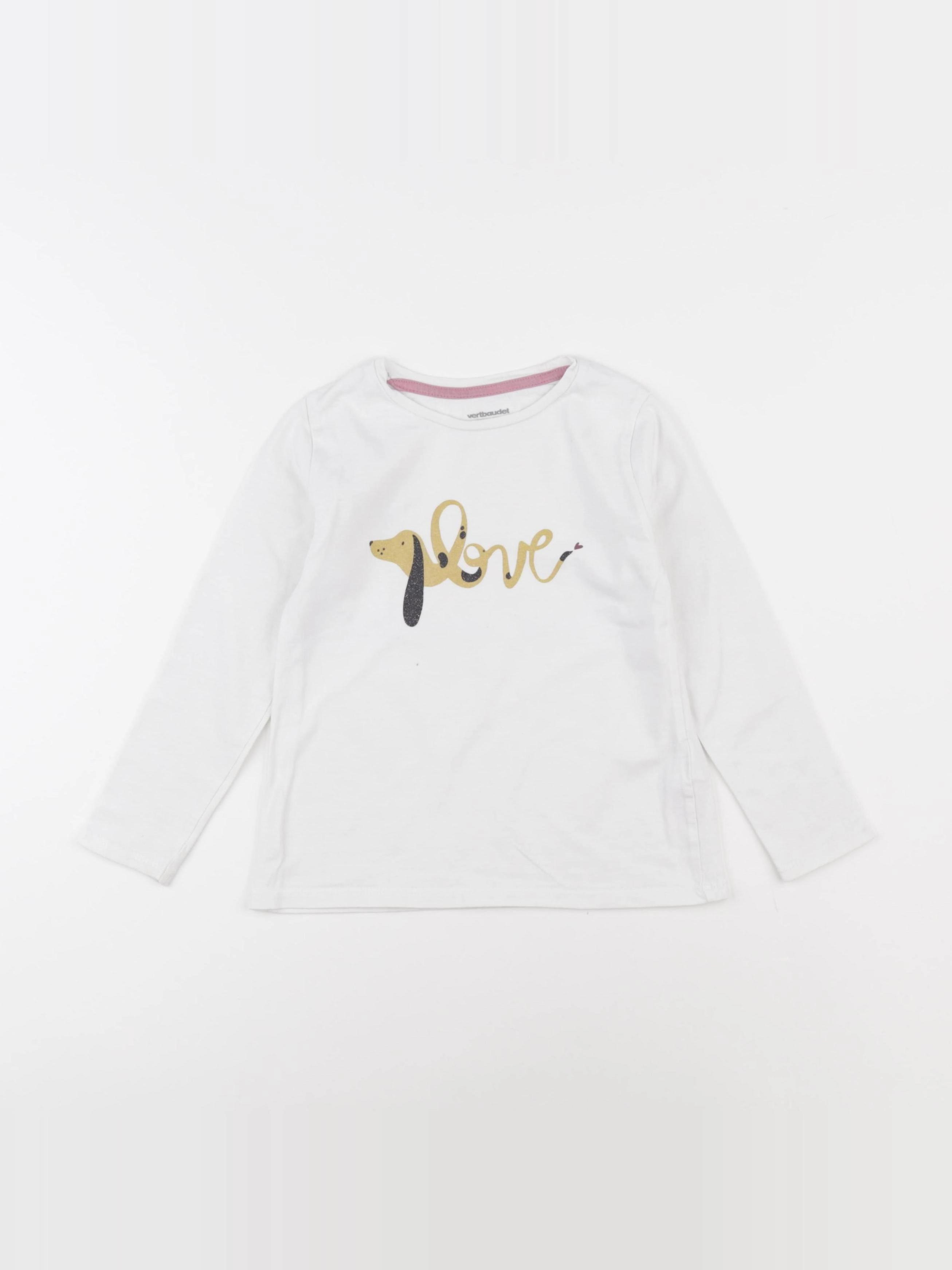 Vertbaudet - tee-shirt blanc - 5 ans