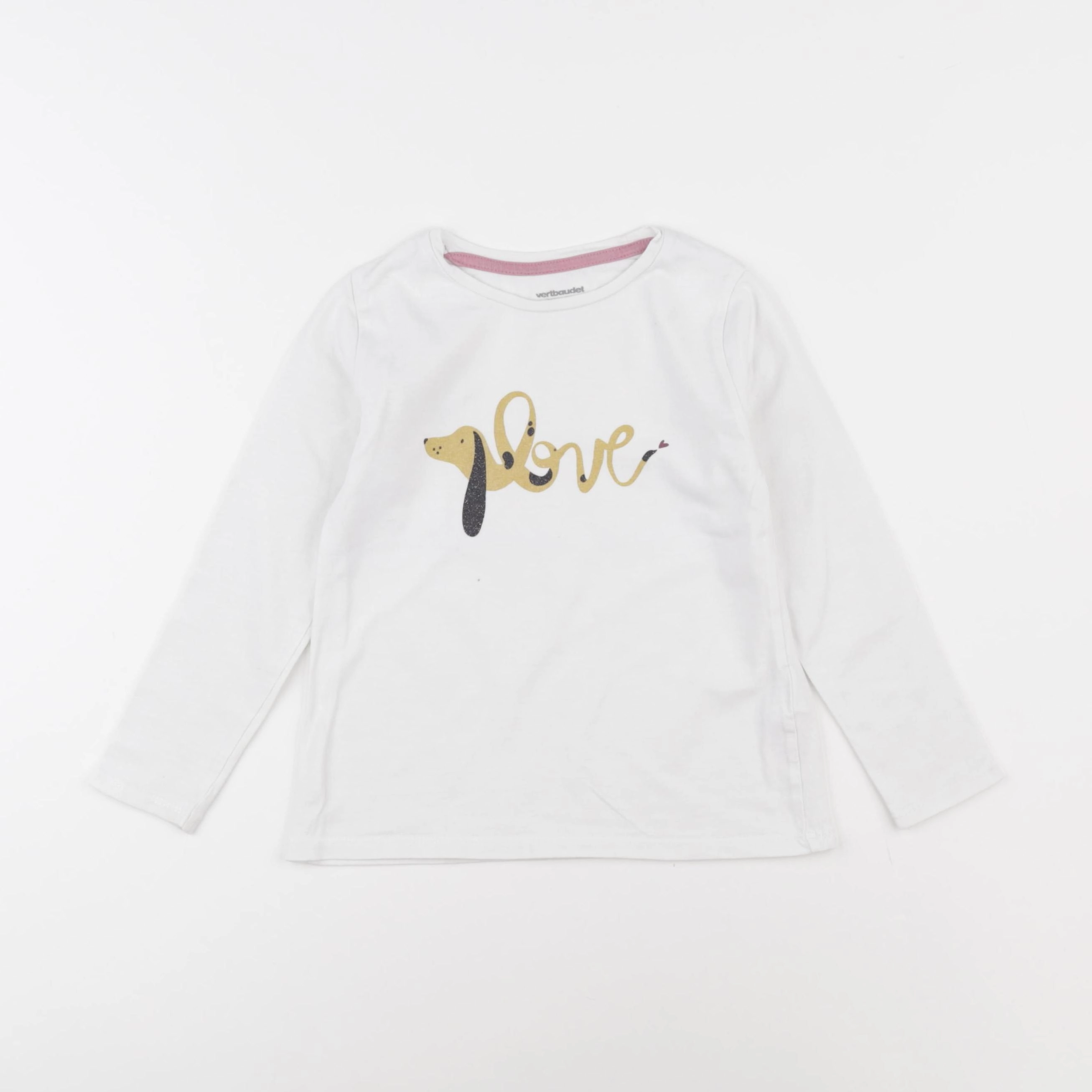 Vertbaudet - tee-shirt blanc - 5 ans