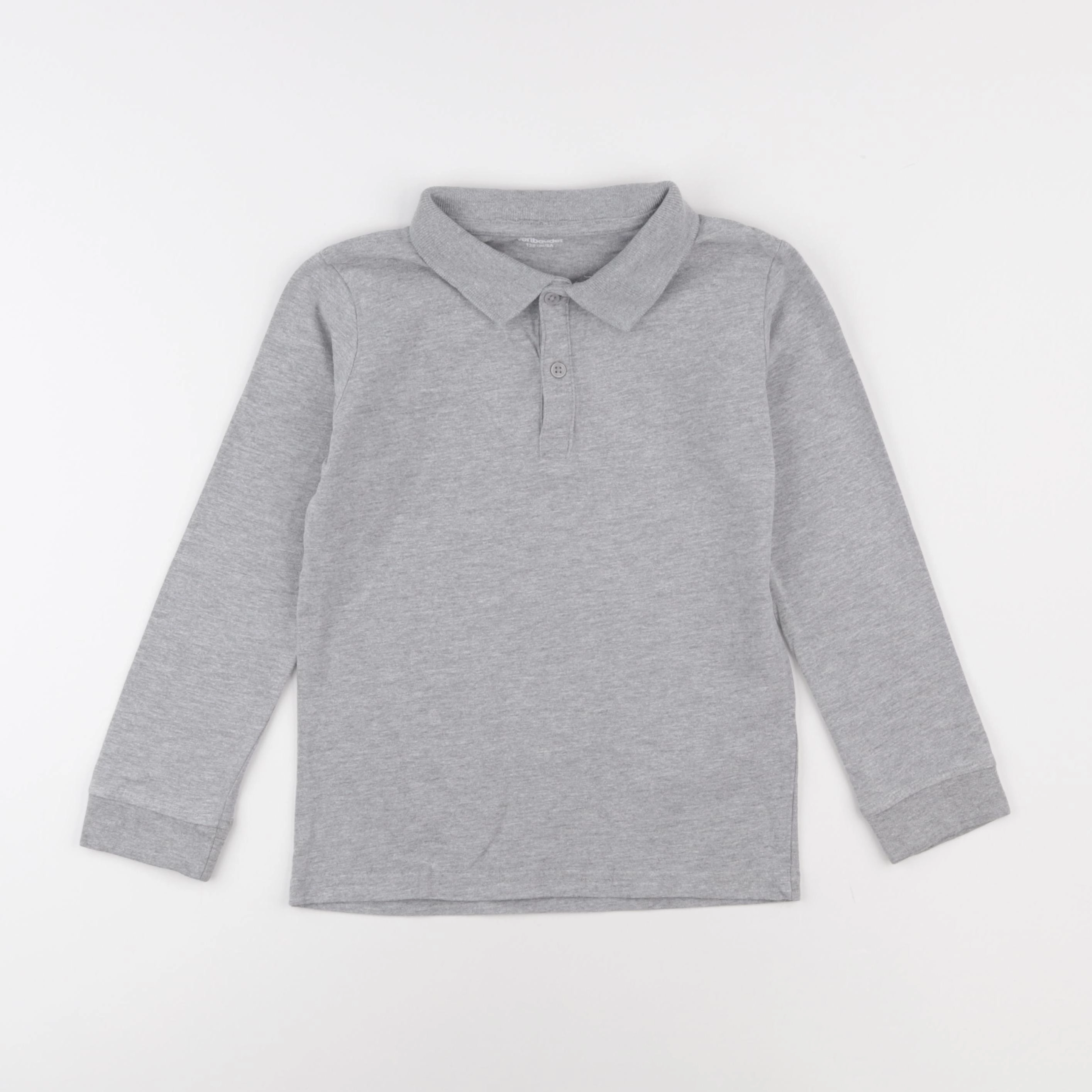 Vertbaudet - polo gris - 8 ans