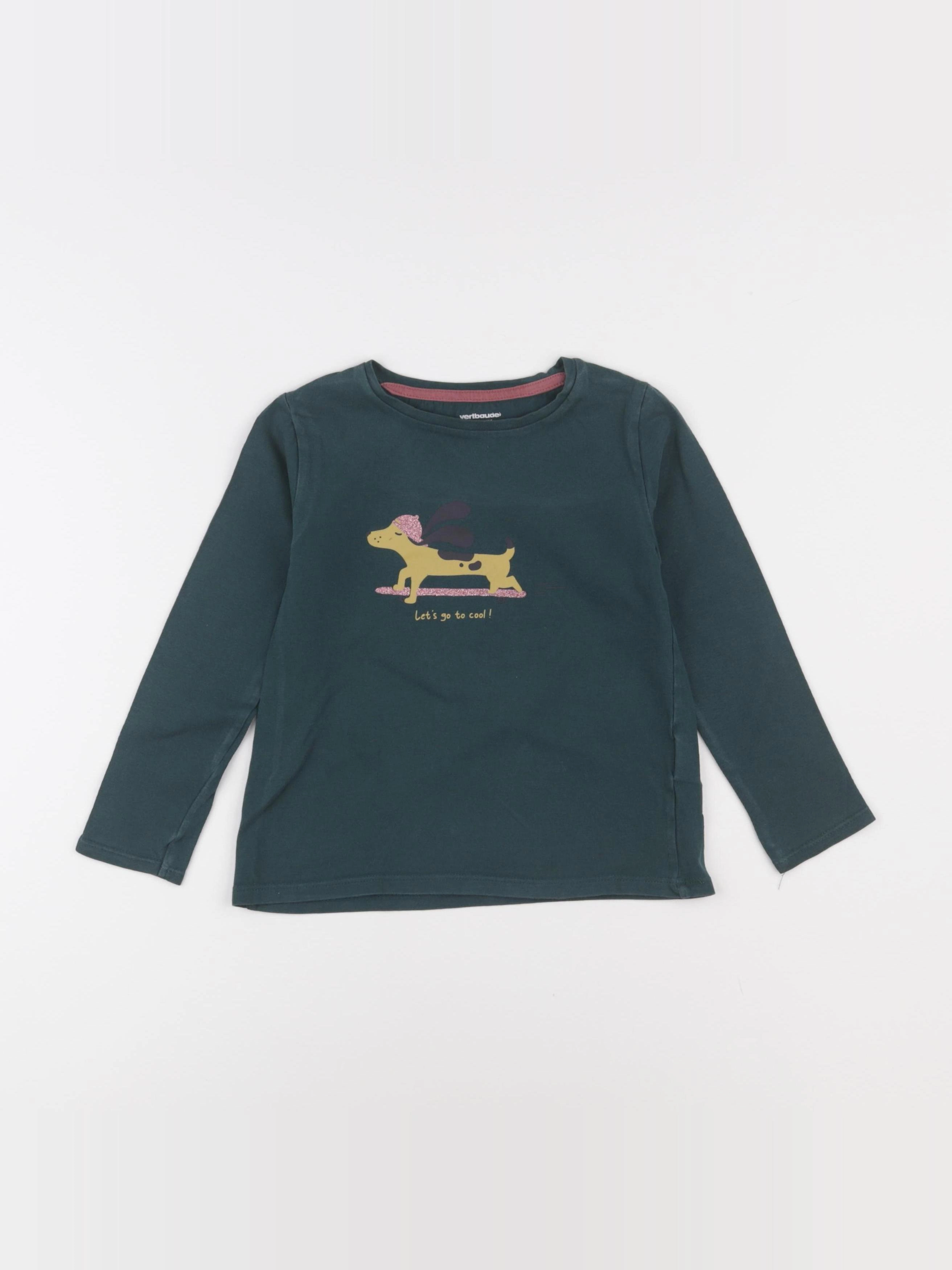 Vertbaudet - tee-shirt vert - 5 ans