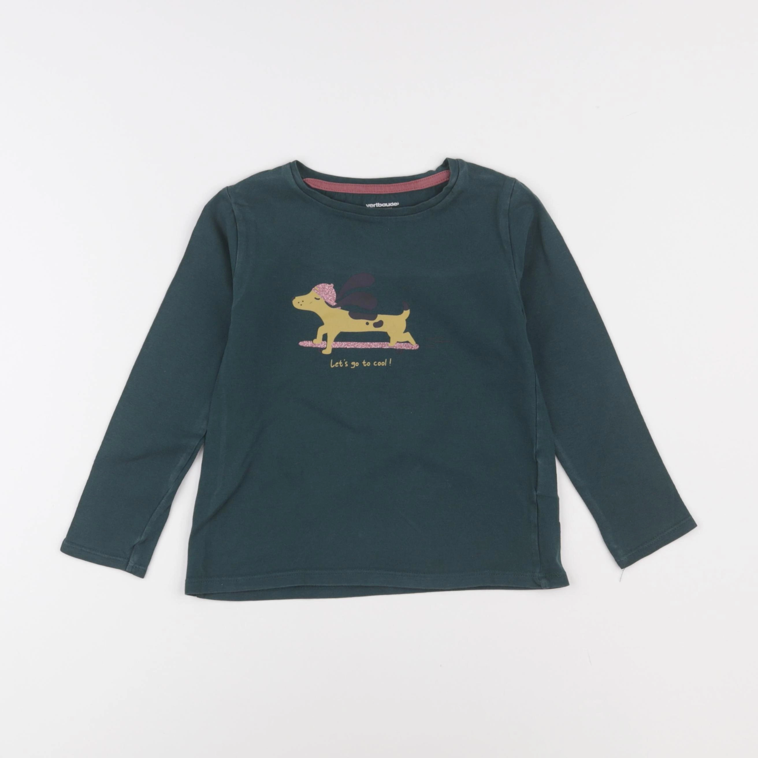 Vertbaudet - tee-shirt vert - 5 ans