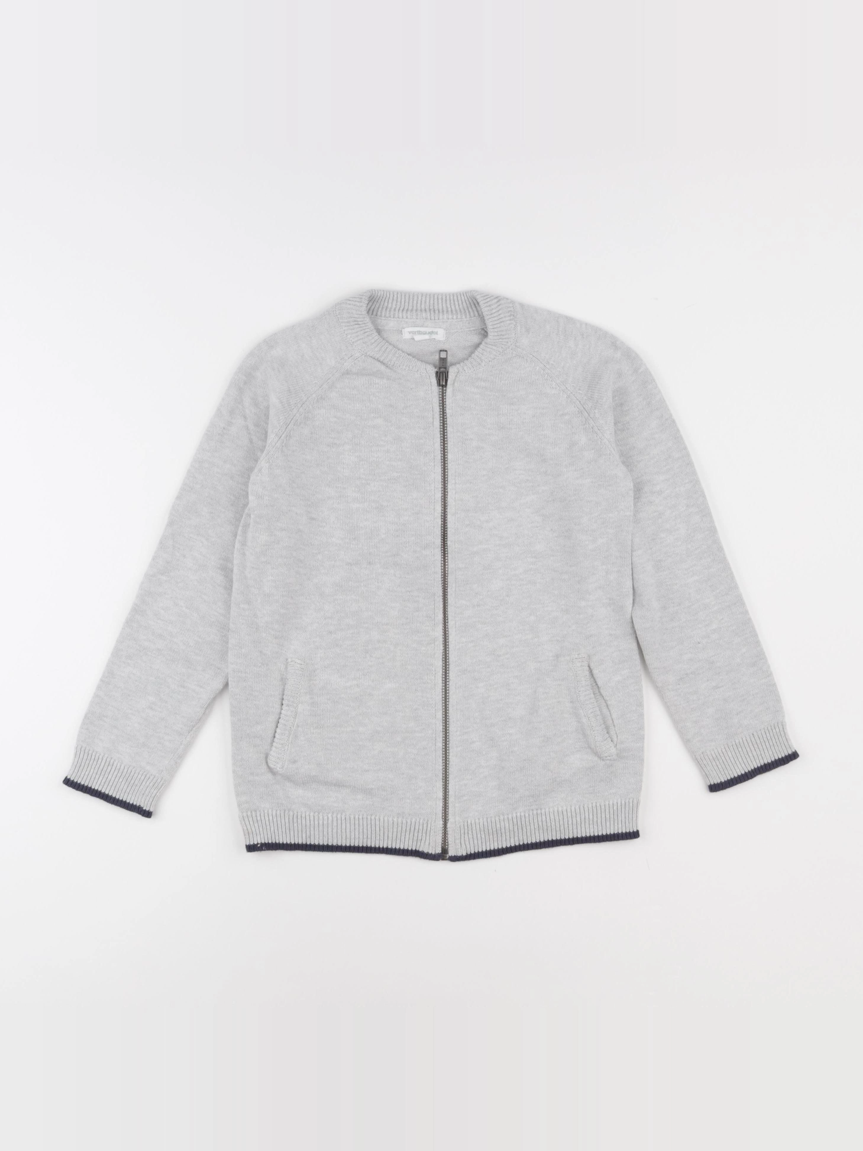 Vertbaudet - gilet gris - 8 ans