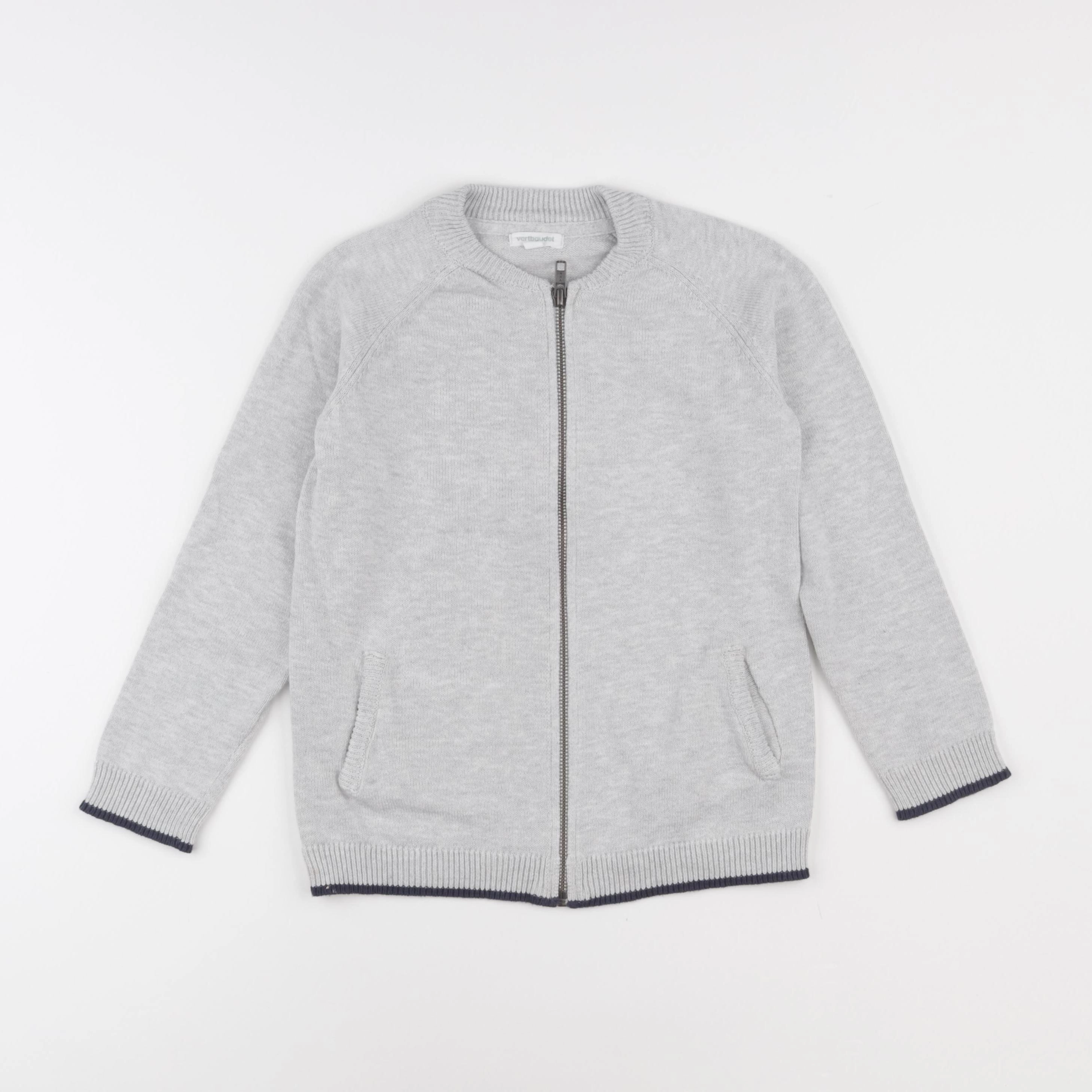 Vertbaudet - gilet gris - 8 ans
