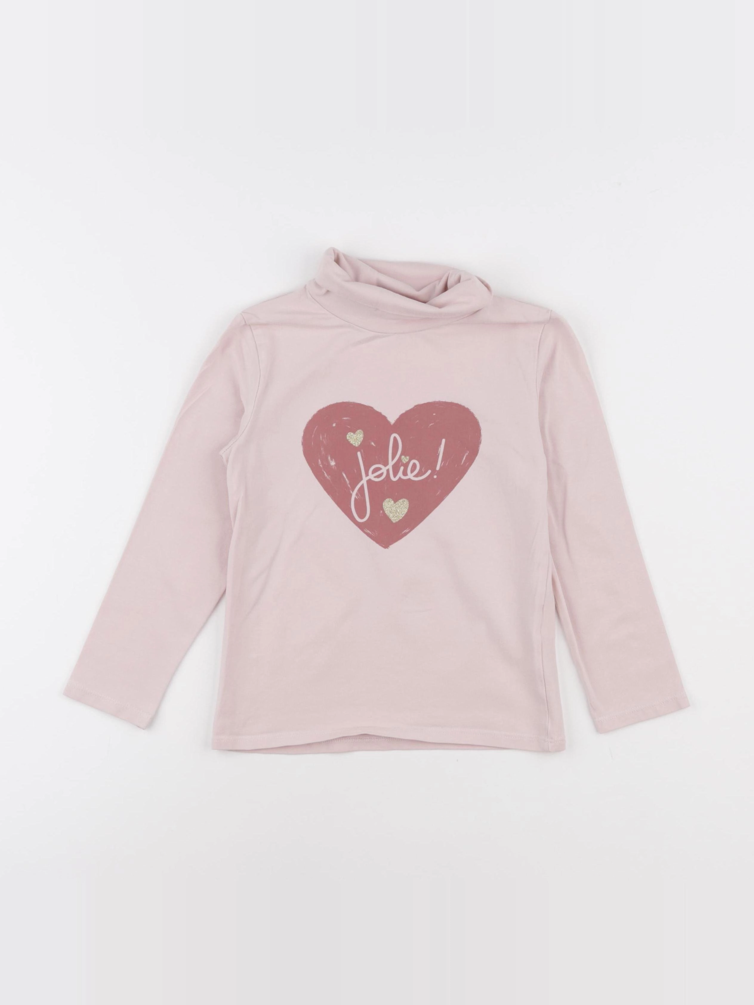 Vertbaudet - sous-pull rose - 5 ans