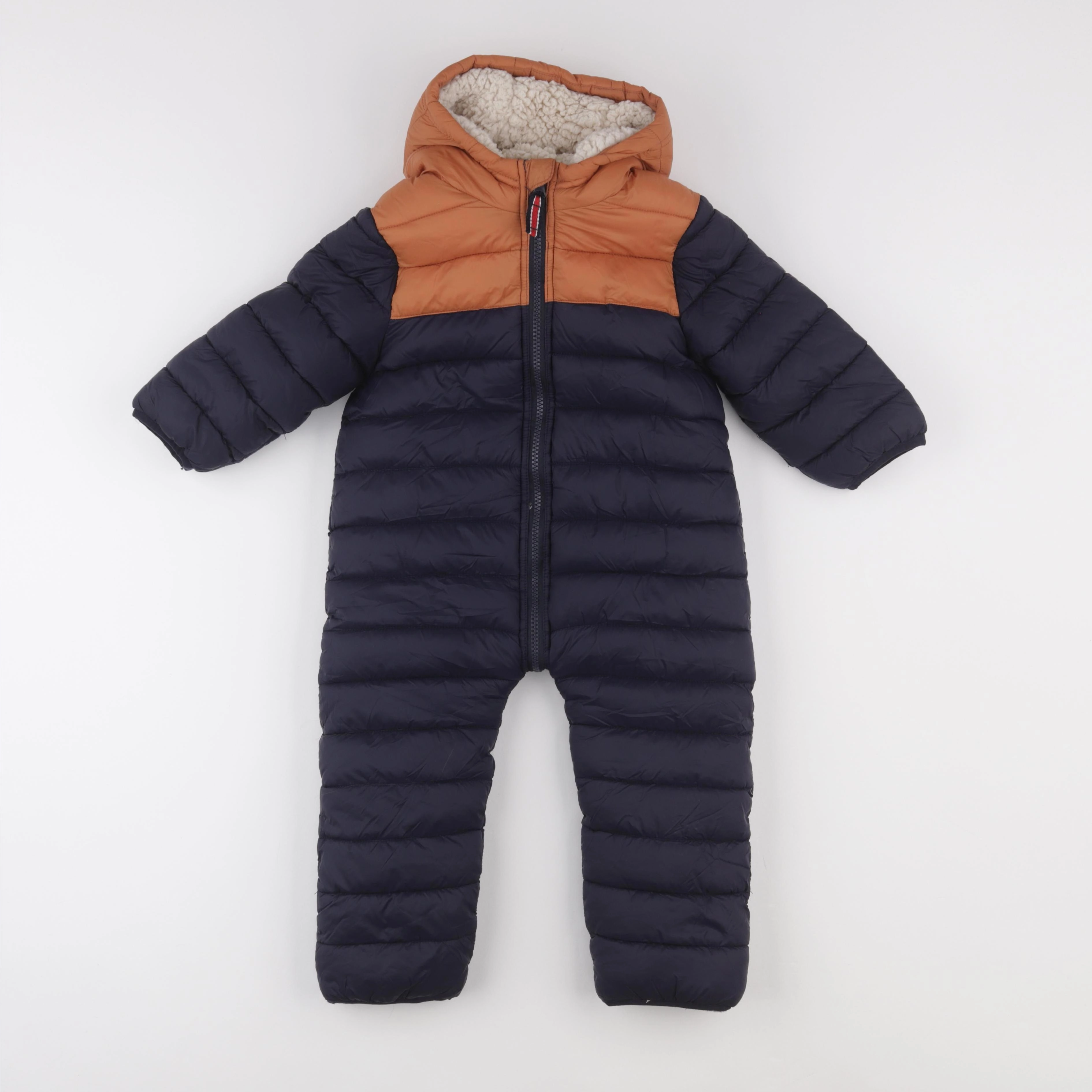 Vertbaudet - combi-pilote noir, marron - 2 ans