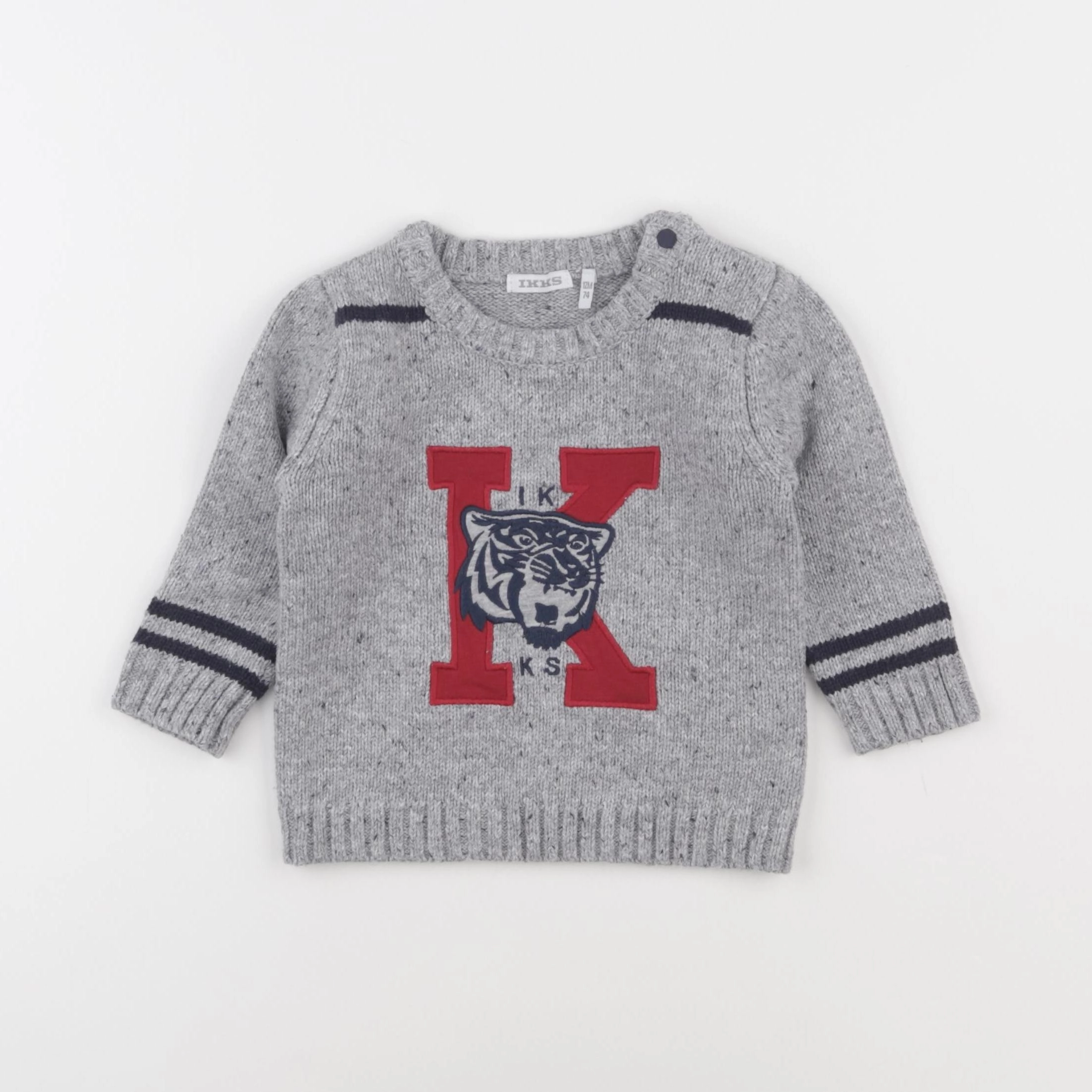 IKKS - pull gris - 12 mois