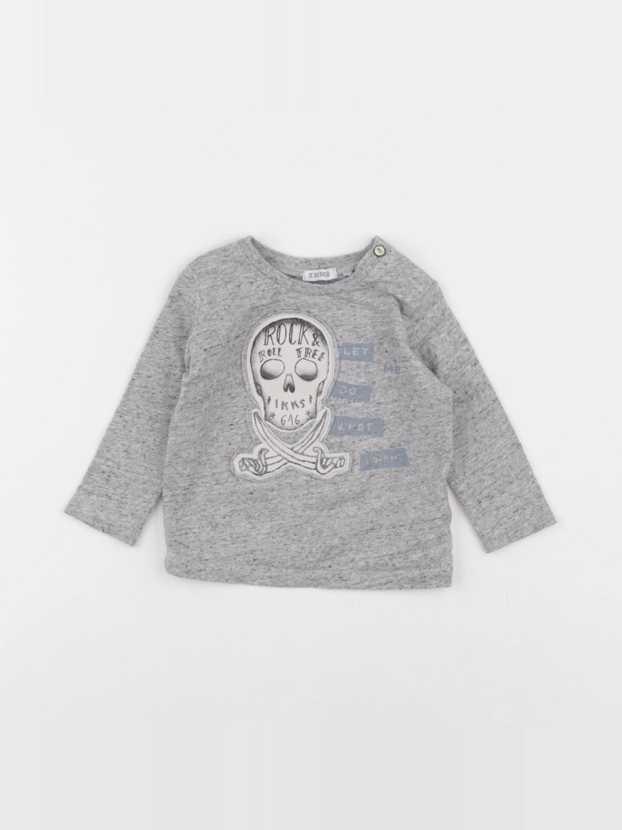 IKKS - tee-shirt gris - 6 mois