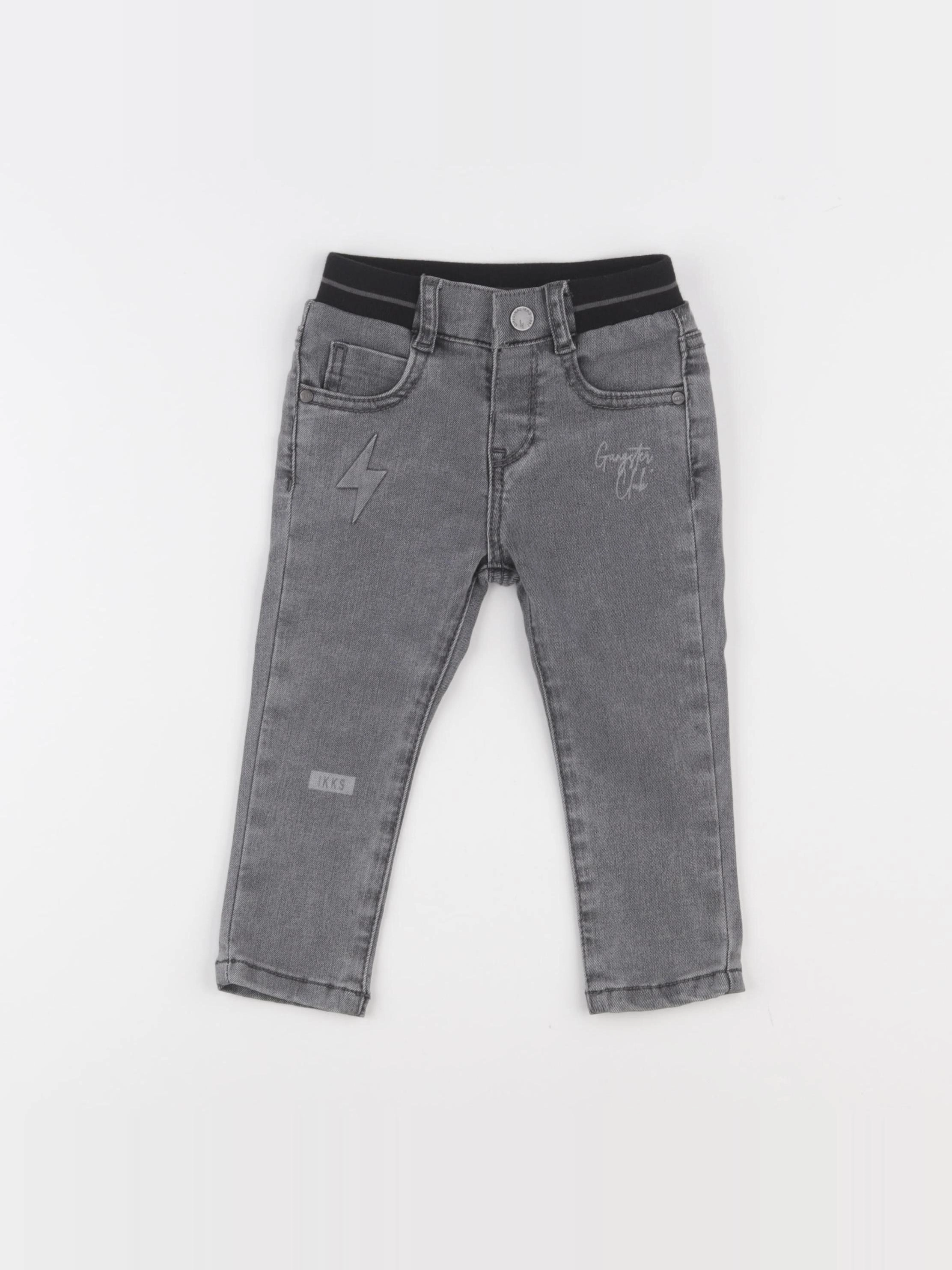 IKKS - jean gris - 18 mois