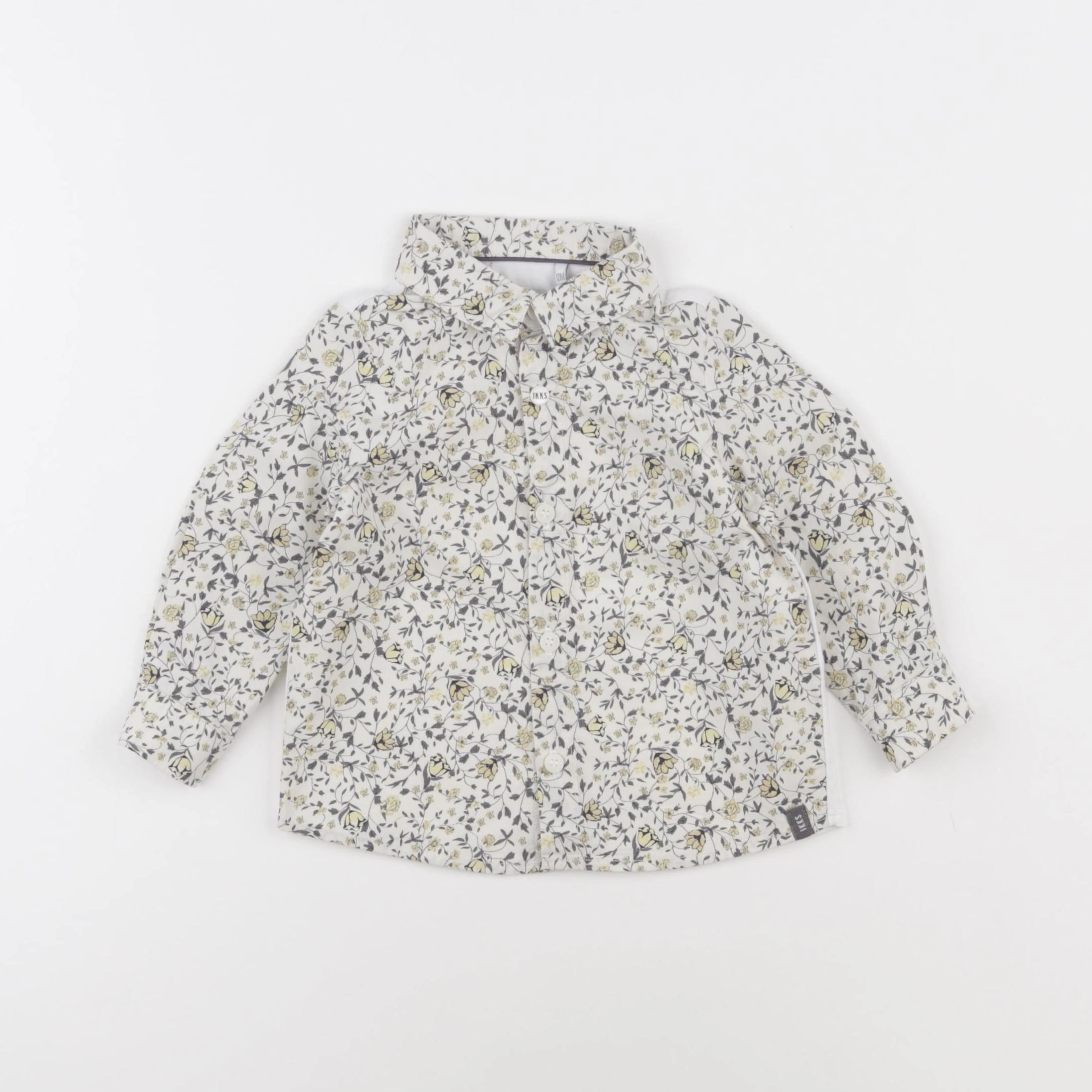 IKKS - chemise blanc, jaune, gris - 12 mois