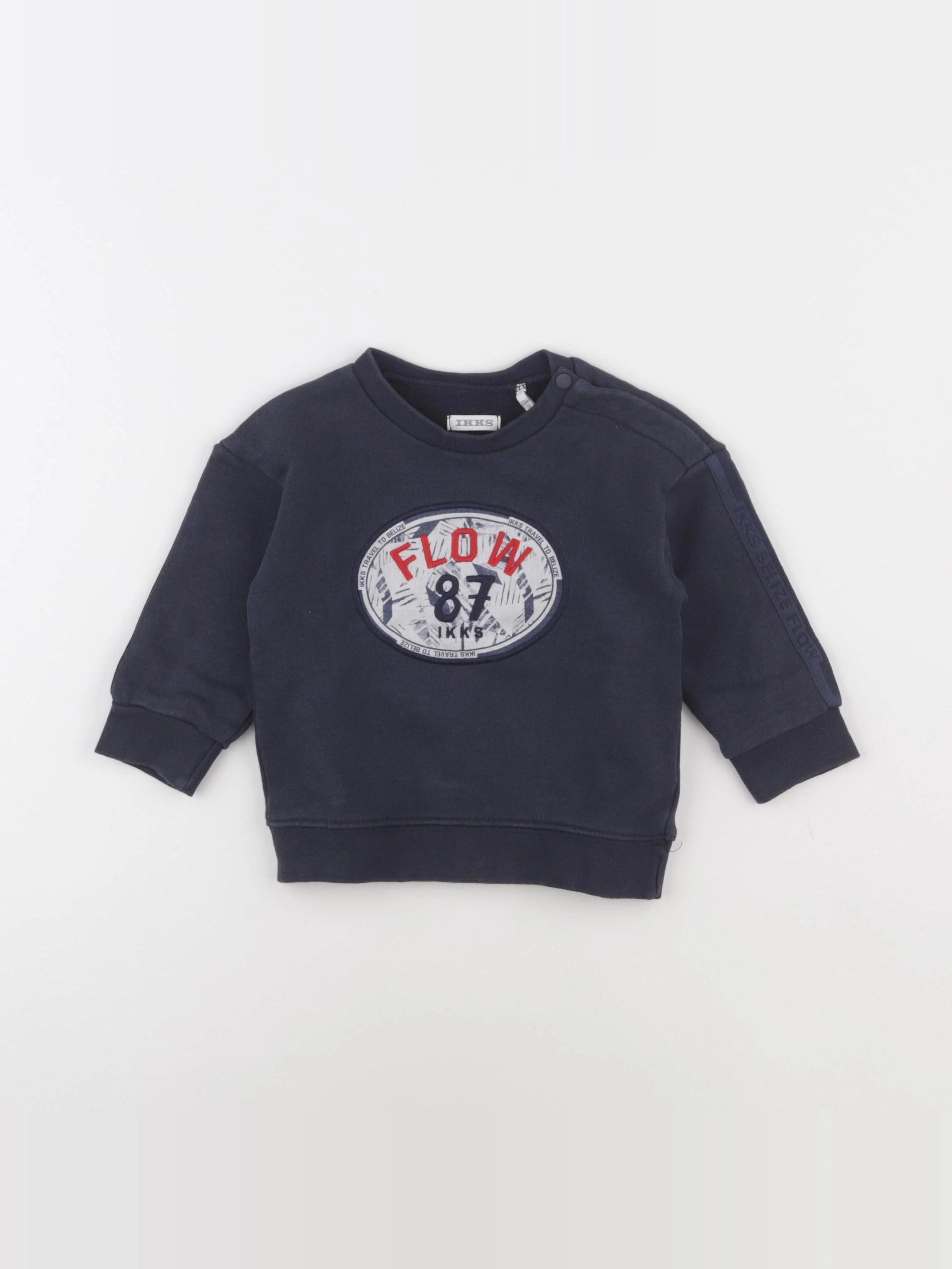 IKKS - sweat bleu - 12 mois