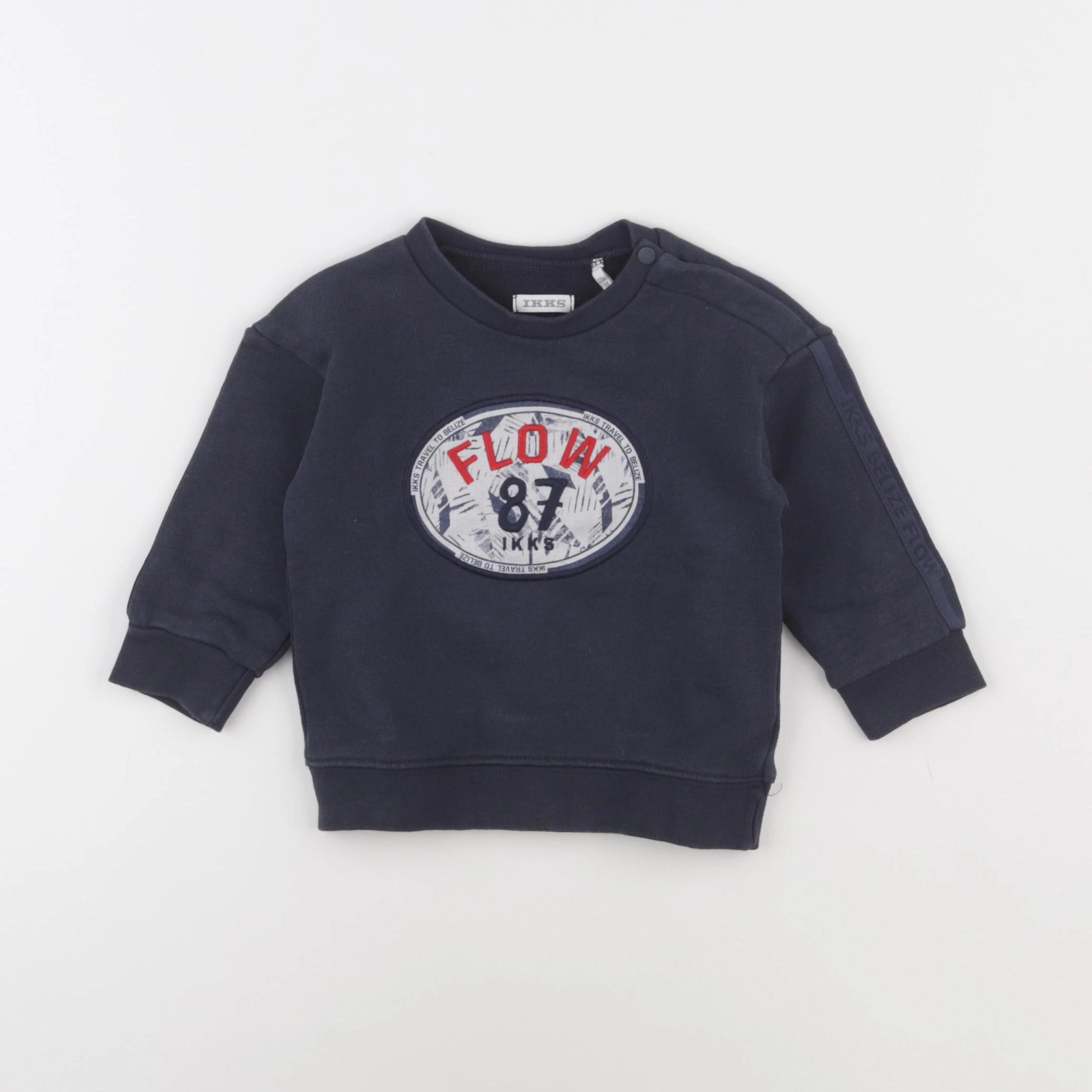 IKKS - sweat bleu - 12 mois