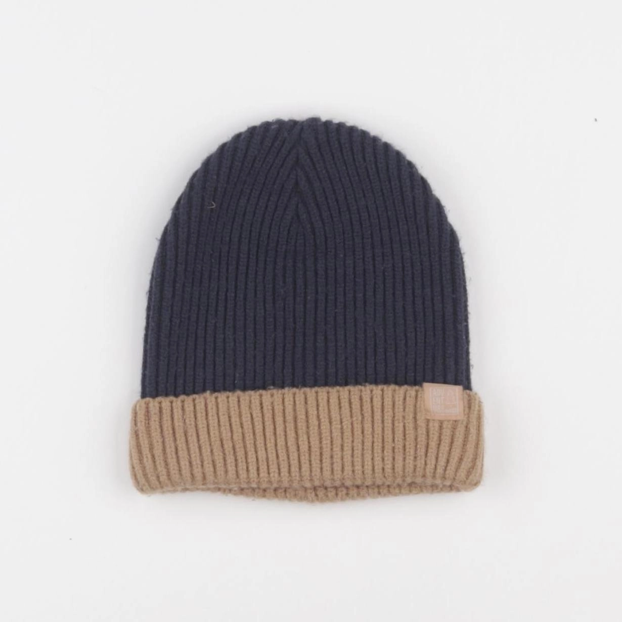 Vertbaudet - bonnet bleu, marron - 4/6 ans