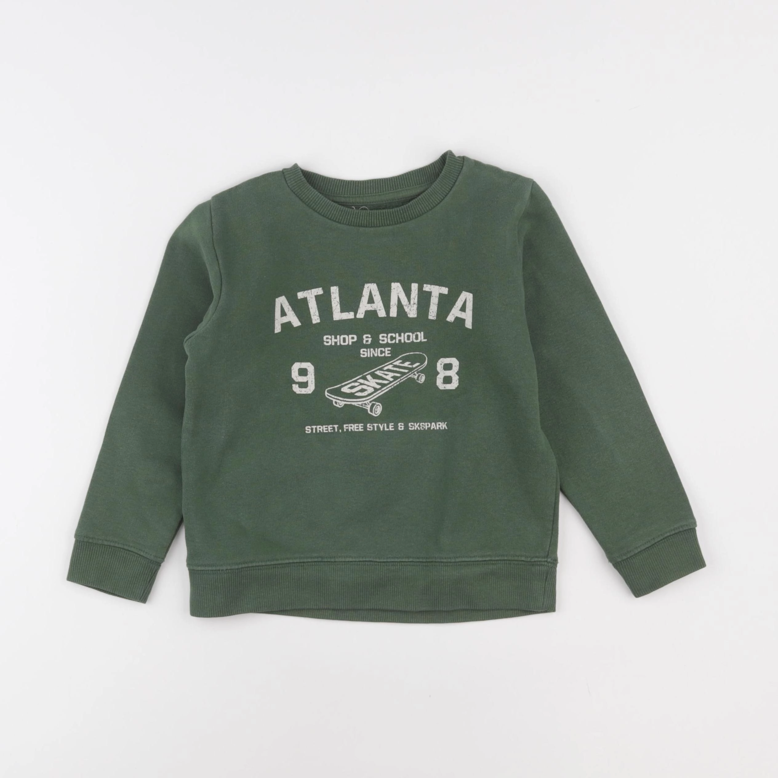 Vertbaudet - sweat vert - 4 ans