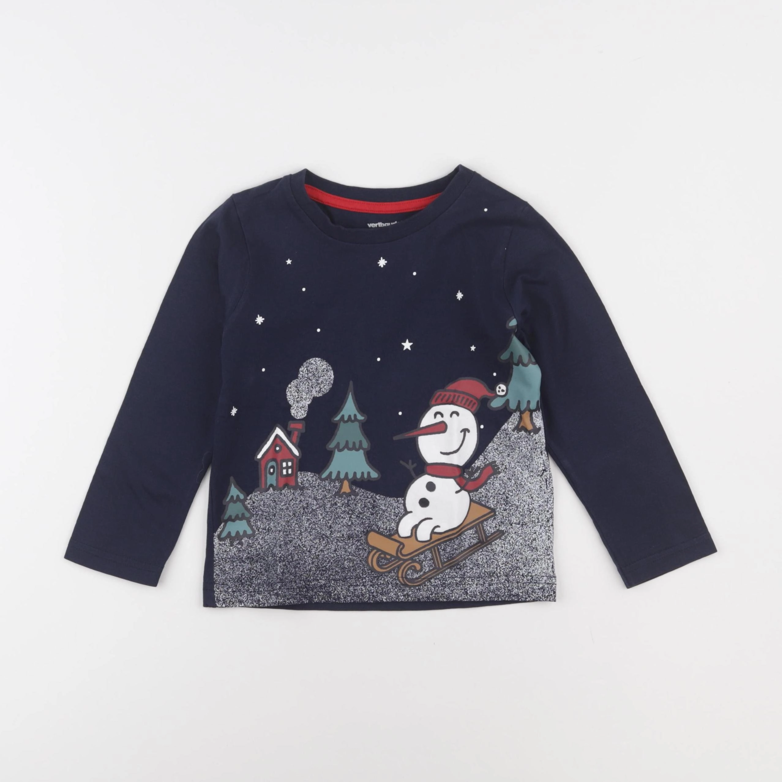 Vertbaudet - tee-shirt bleu - 4 ans