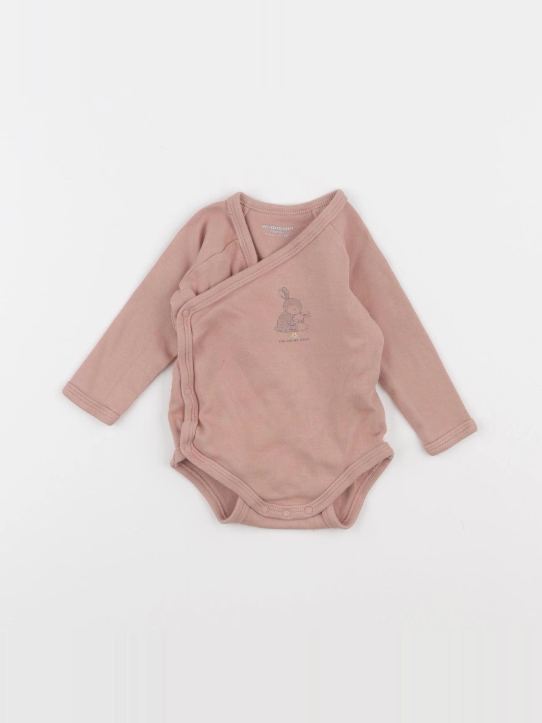 Vertbaudet - body rose - 6 mois