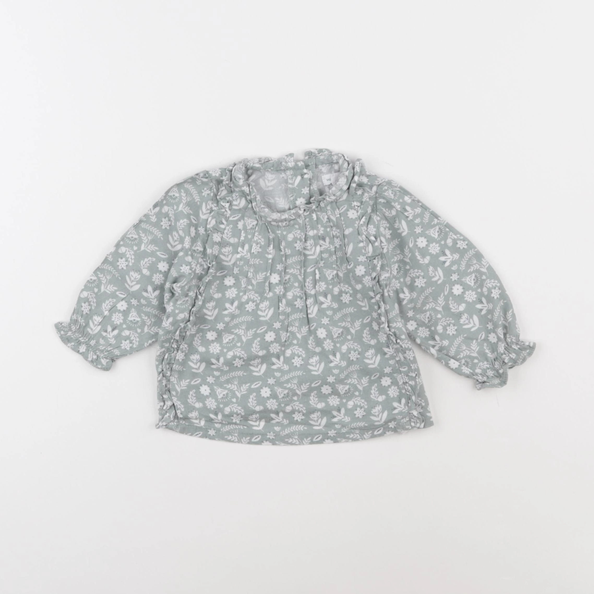 Vertbaudet - blouse vert - 6 mois