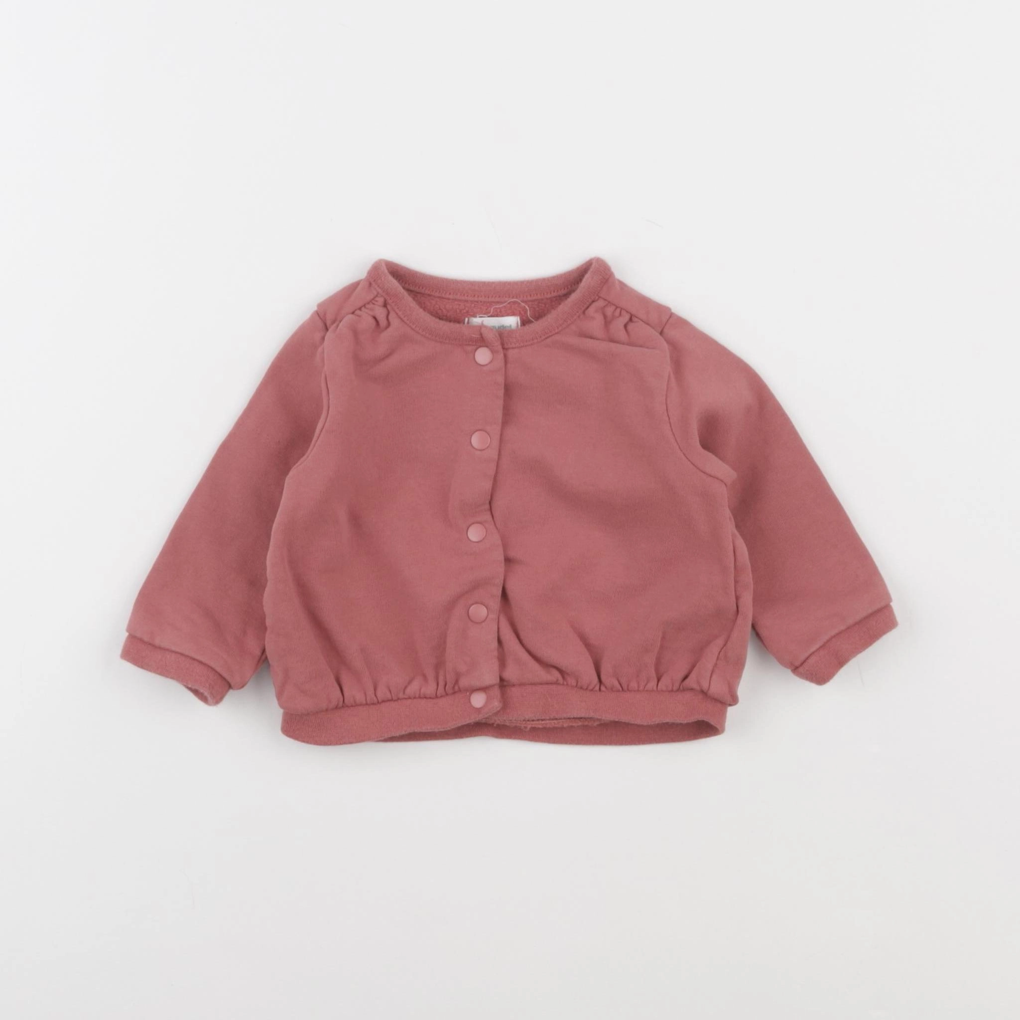 Vertbaudet - sweat rose - 6 mois