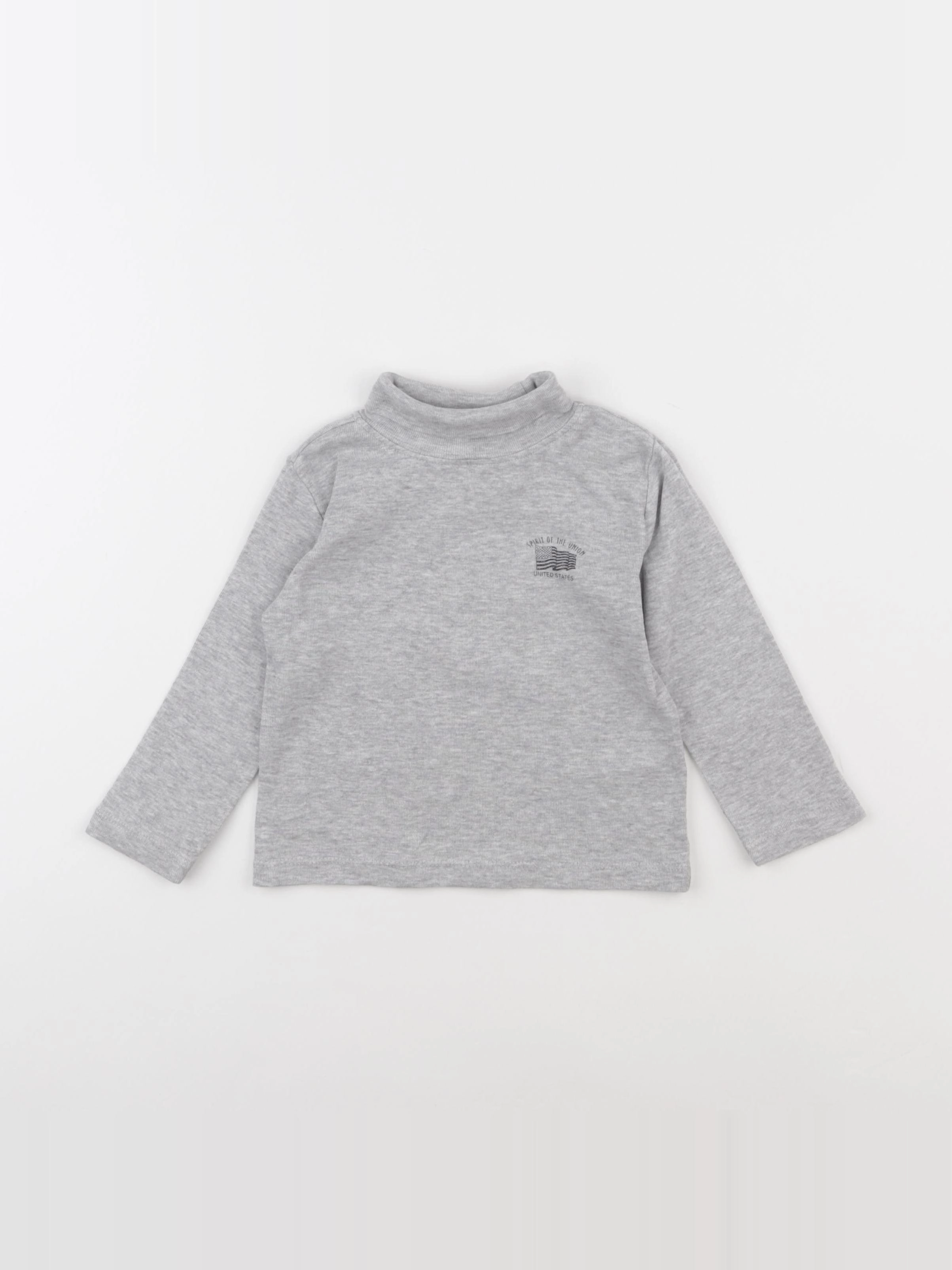 Vertbaudet - sous-pull gris - 2 ans