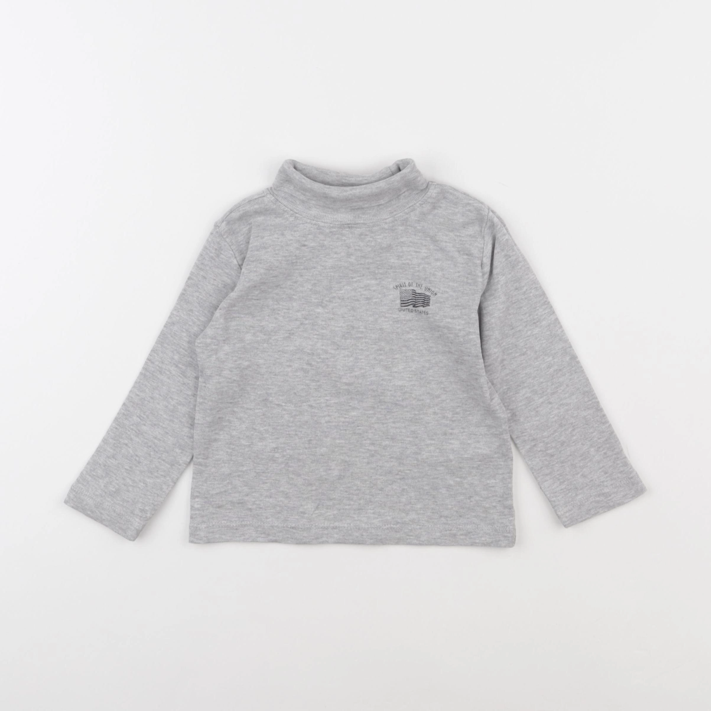 Vertbaudet - sous-pull gris - 2 ans