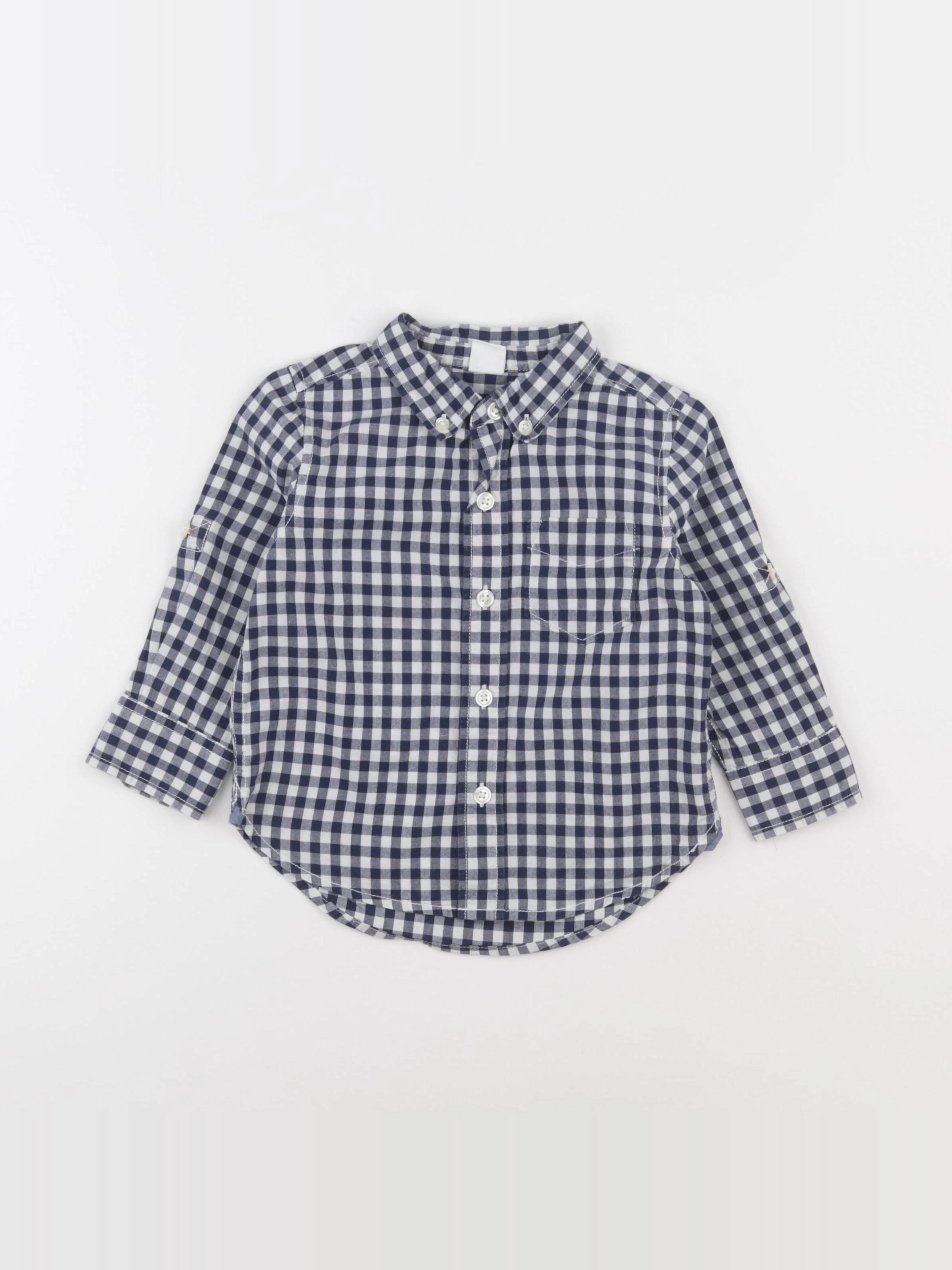 GAP - chemise bleu, blanc - 18/24 mois
