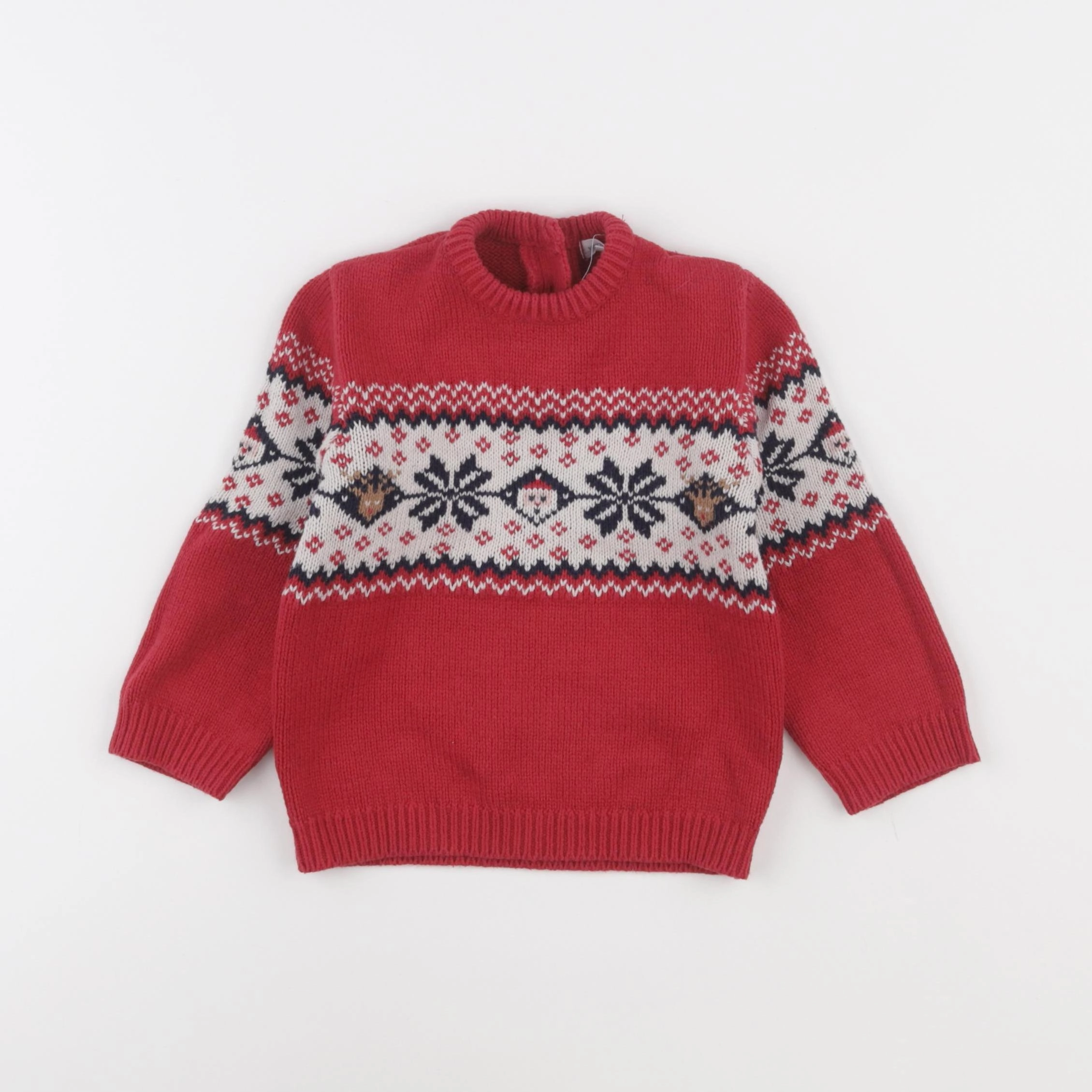 Vertbaudet - pull rouge - 24 mois