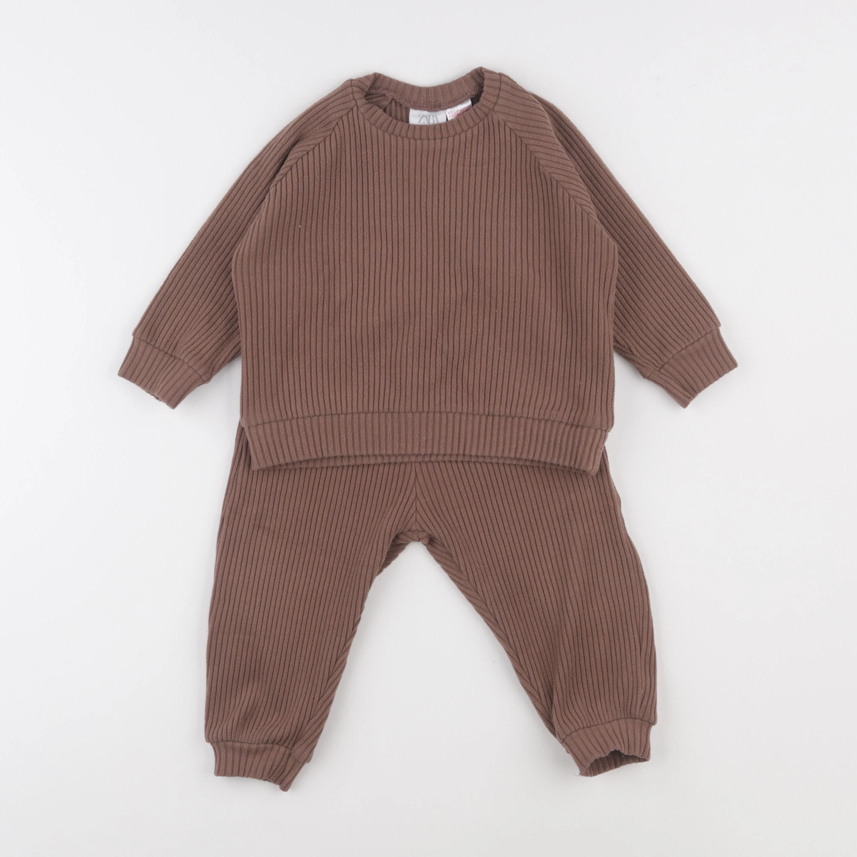 Zara - ensemble marron - 12/18 mois