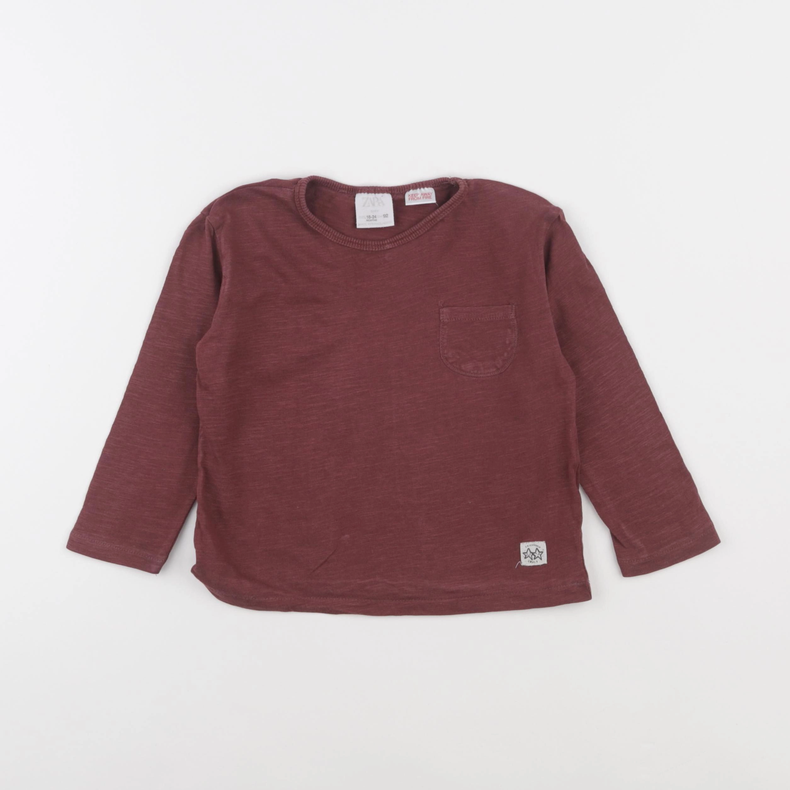 Zara - tee-shirt rouge - 18/24 mois