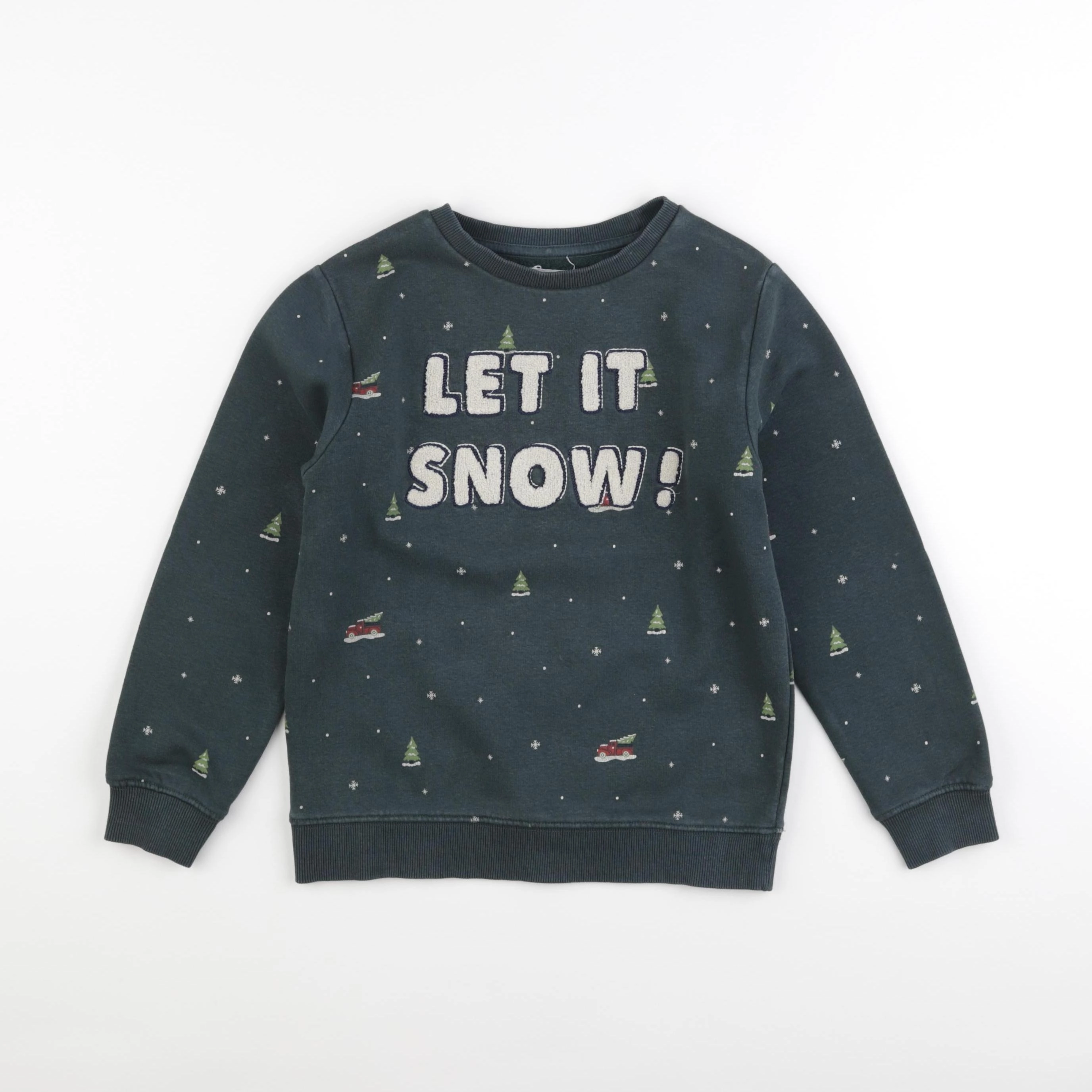 Vertbaudet - sweat vert - 8 ans